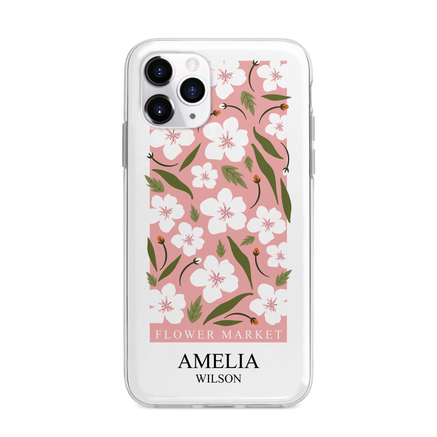 Stockholm Flower Market Poster Apple iPhone 11 Pro in Silver with Bumper Case