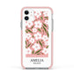 Stockholm Flower Market Poster Apple iPhone 11 in White with Pink Impact Case