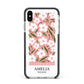 Stockholm Flower Market Poster Apple iPhone Xs Max Impact Case Black Edge on Silver Phone