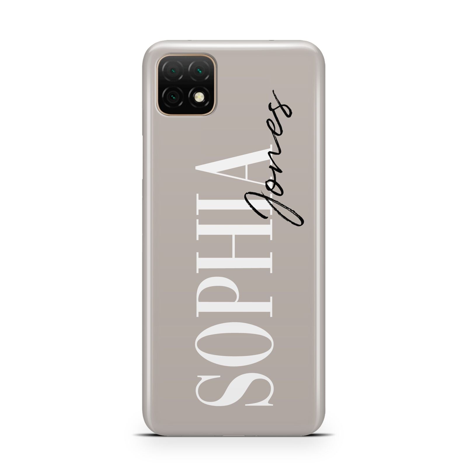 Stone Colour with Personalised Name Huawei Enjoy 20 Phone Case