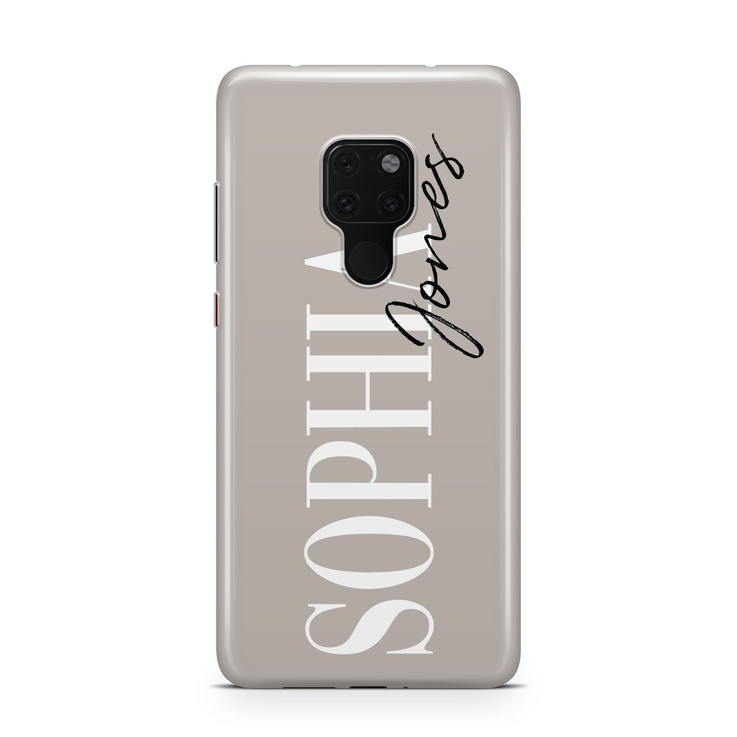 Stone Colour with Personalised Name Huawei Mate 20 Phone Case