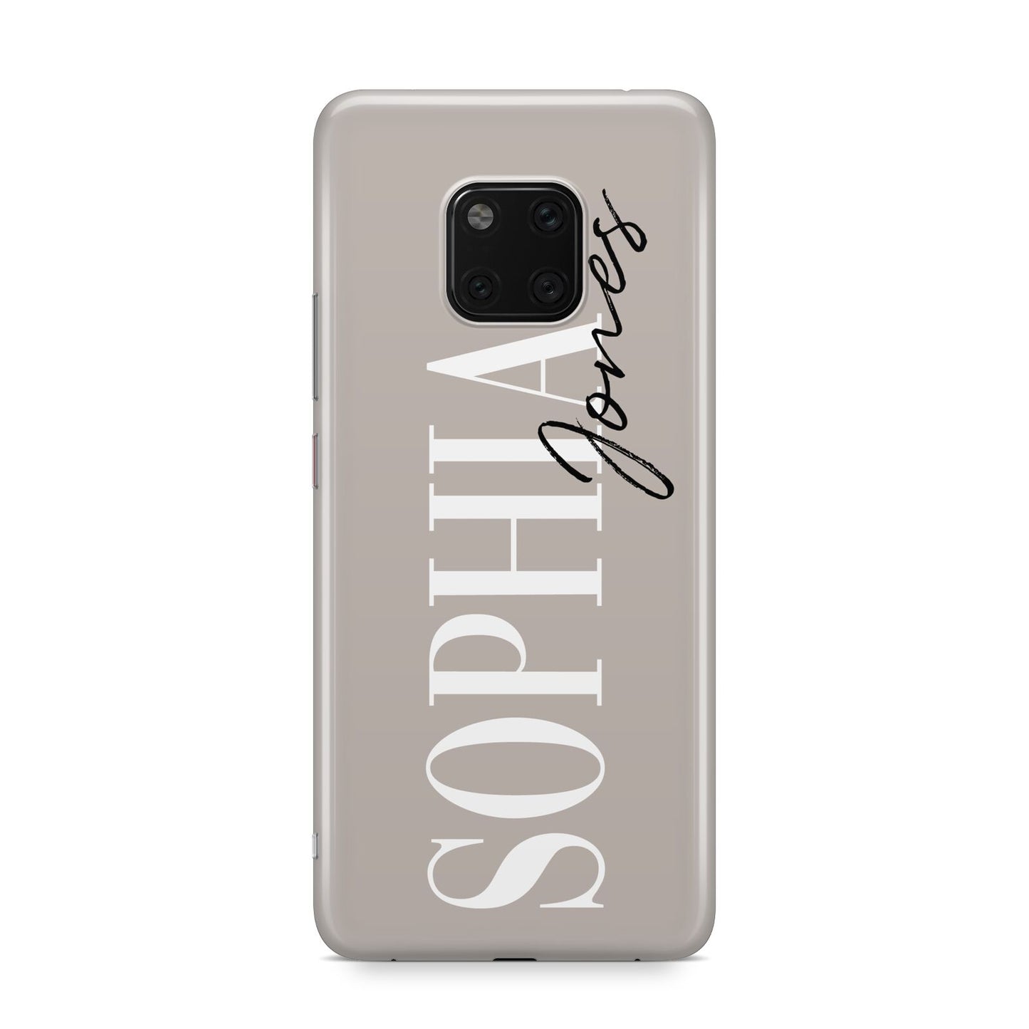 Stone Colour with Personalised Name Huawei Mate 20 Pro Phone Case