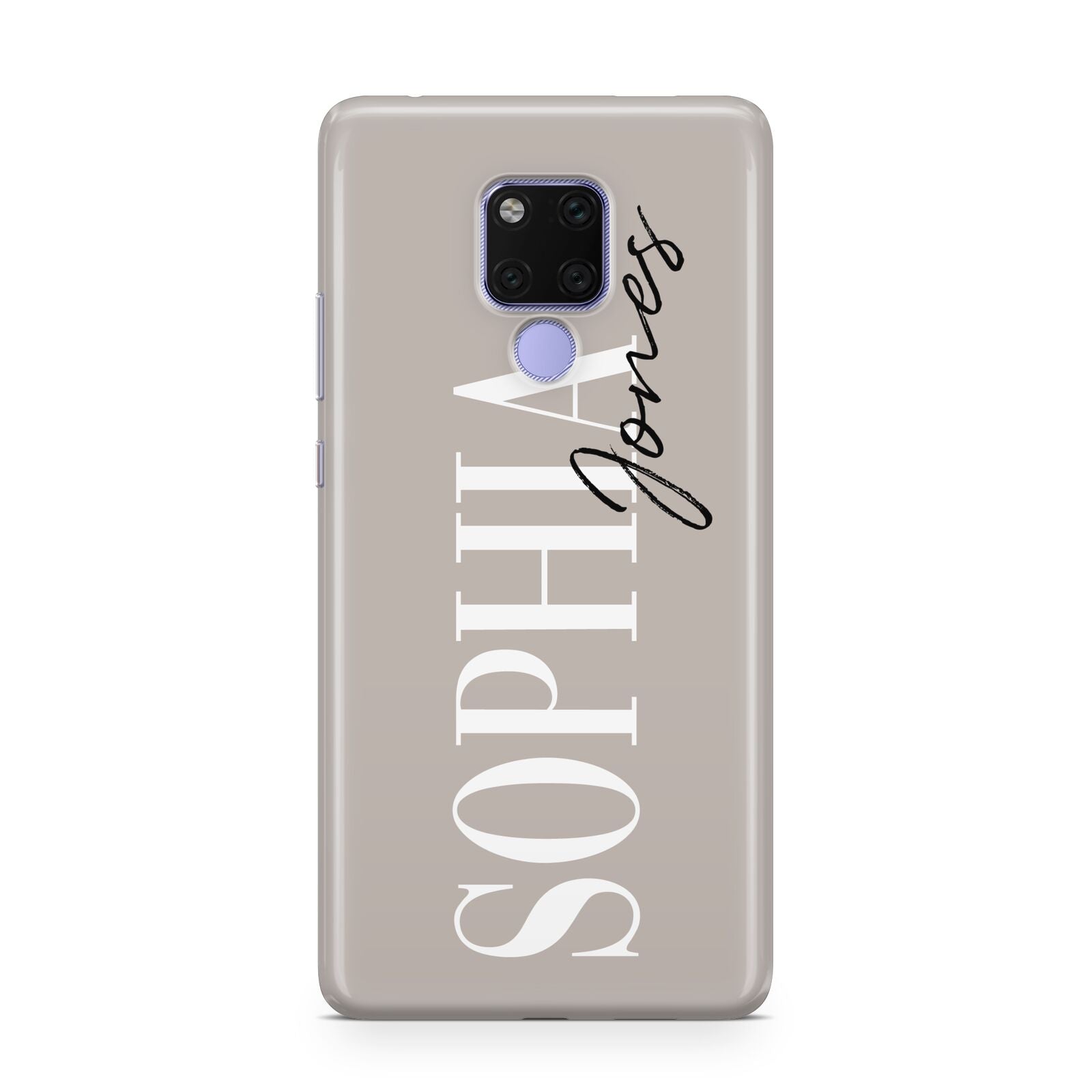 Stone Colour with Personalised Name Huawei Mate 20X Phone Case