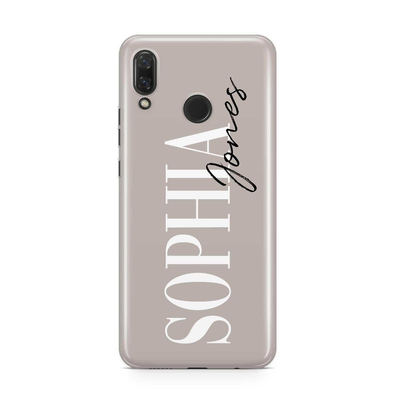 Stone Colour with Personalised Name Huawei Nova 3 Phone Case