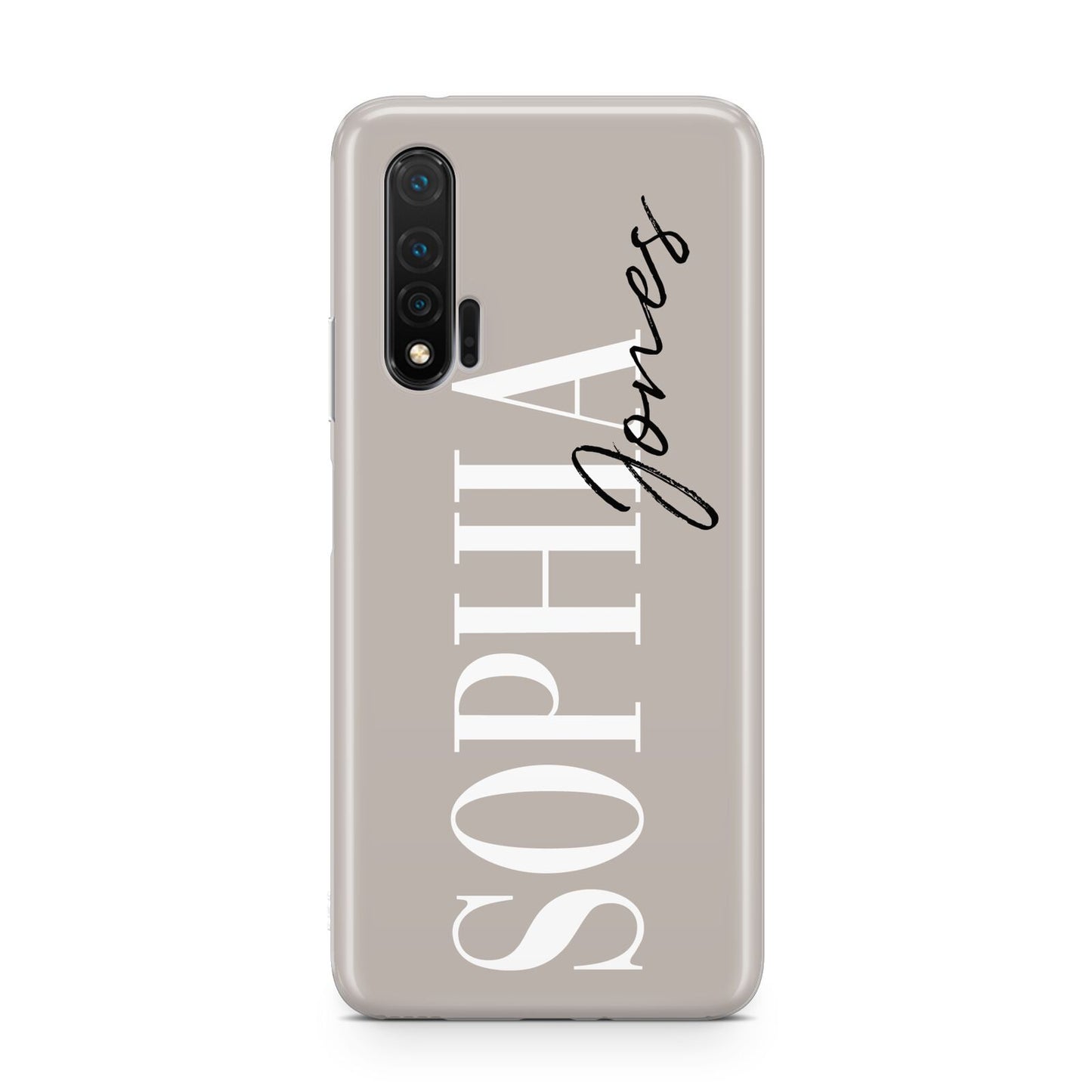 Stone Colour with Personalised Name Huawei Nova 6 Phone Case