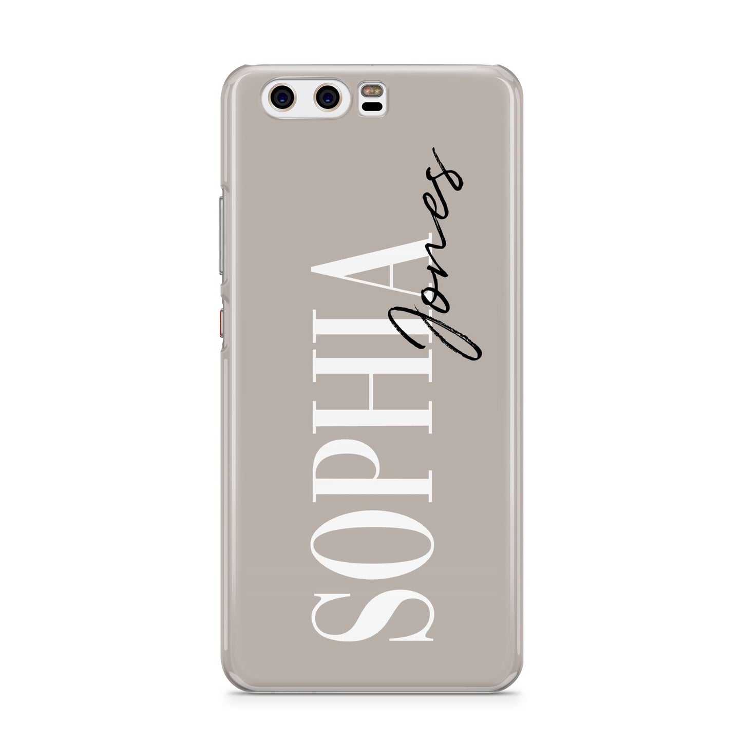 Stone Colour with Personalised Name Huawei P10 Phone Case