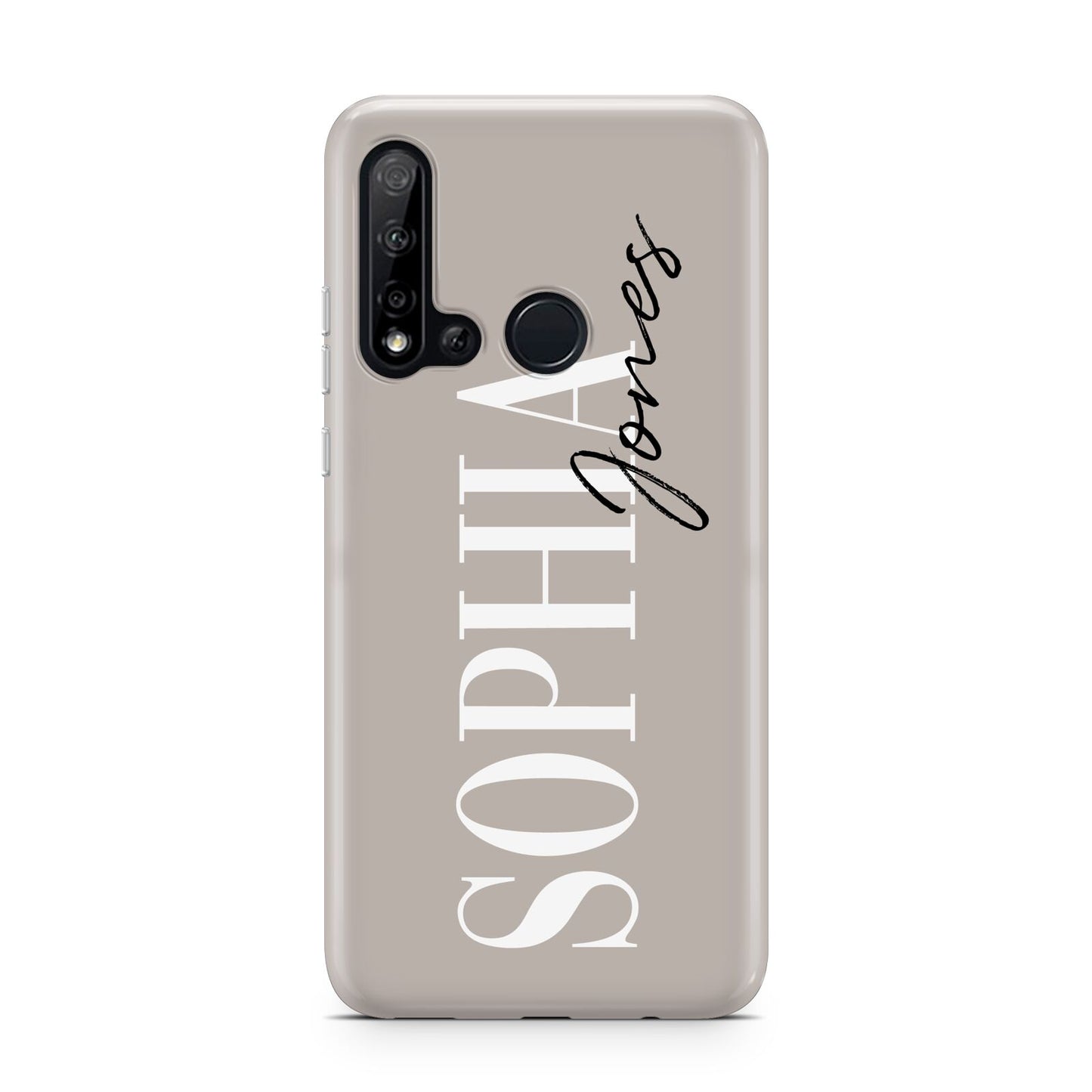 Stone Colour with Personalised Name Huawei P20 Lite 5G Phone Case