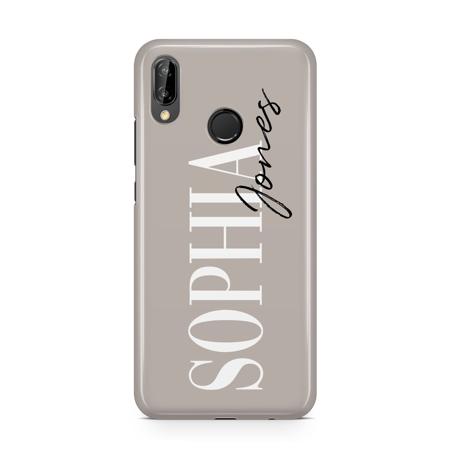 Stone Colour with Personalised Name Huawei P20 Lite Phone Case