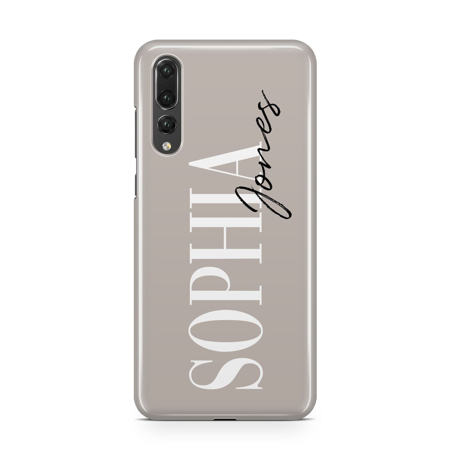 Stone Colour with Personalised Name Huawei P20 Pro Phone Case