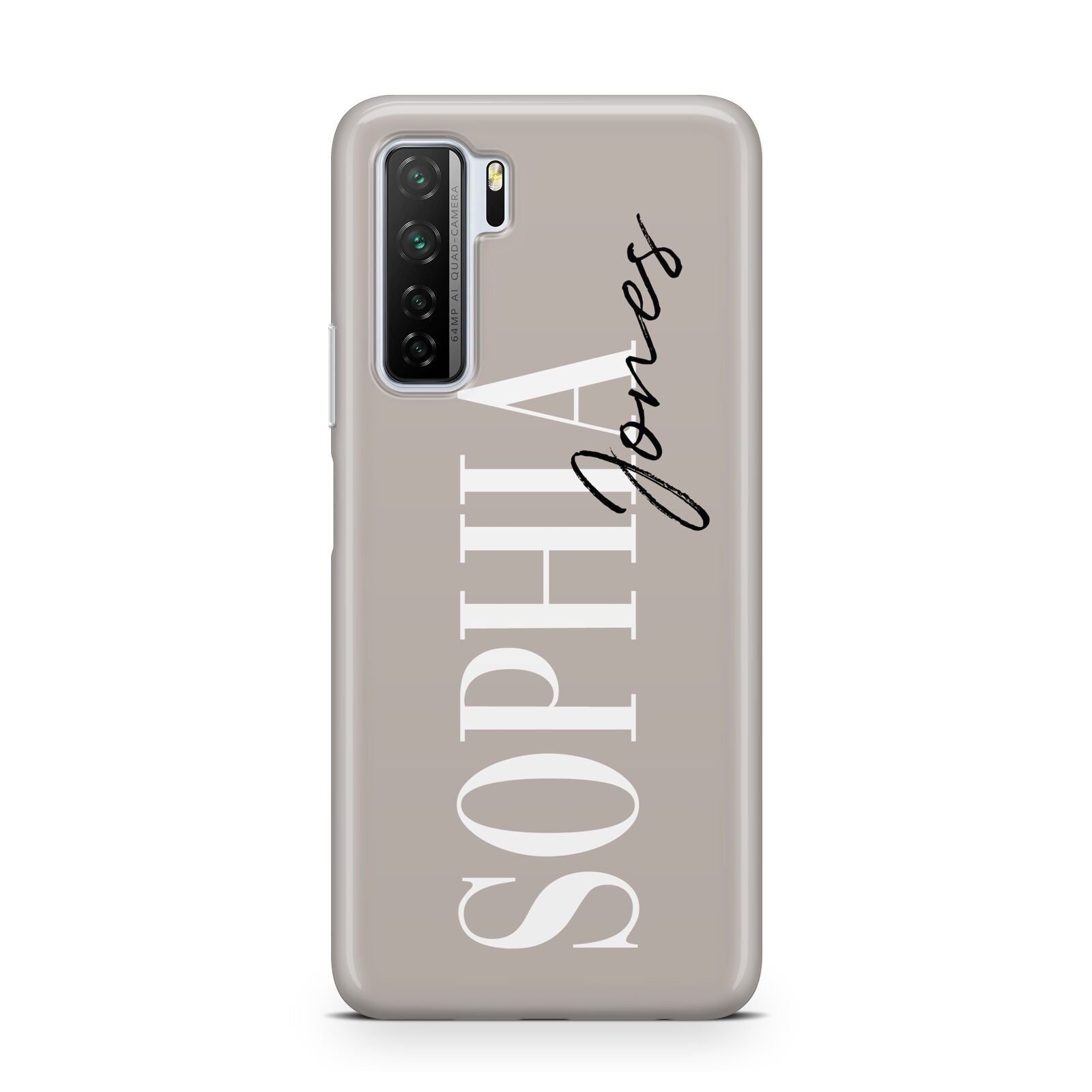 Stone Colour with Personalised Name Huawei P40 Lite 5G Phone Case