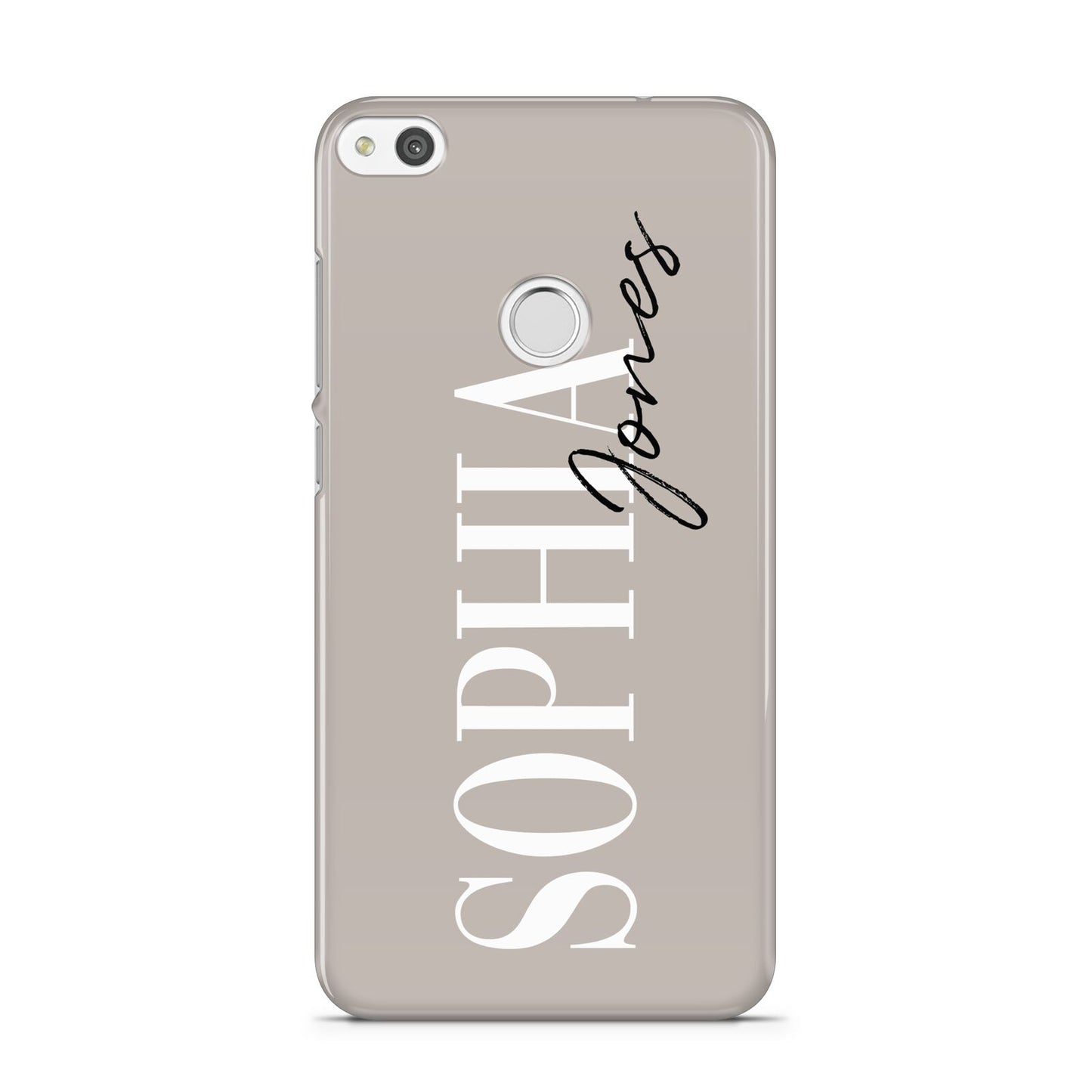 Stone Colour with Personalised Name Huawei P8 Lite Case