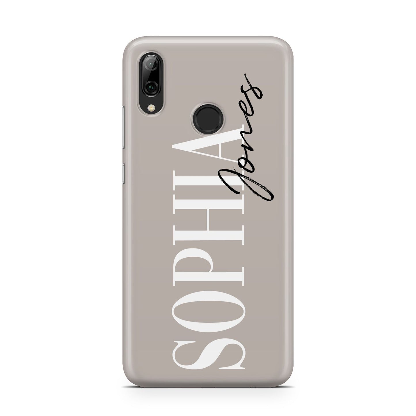 Stone Colour with Personalised Name Huawei Y7 2019