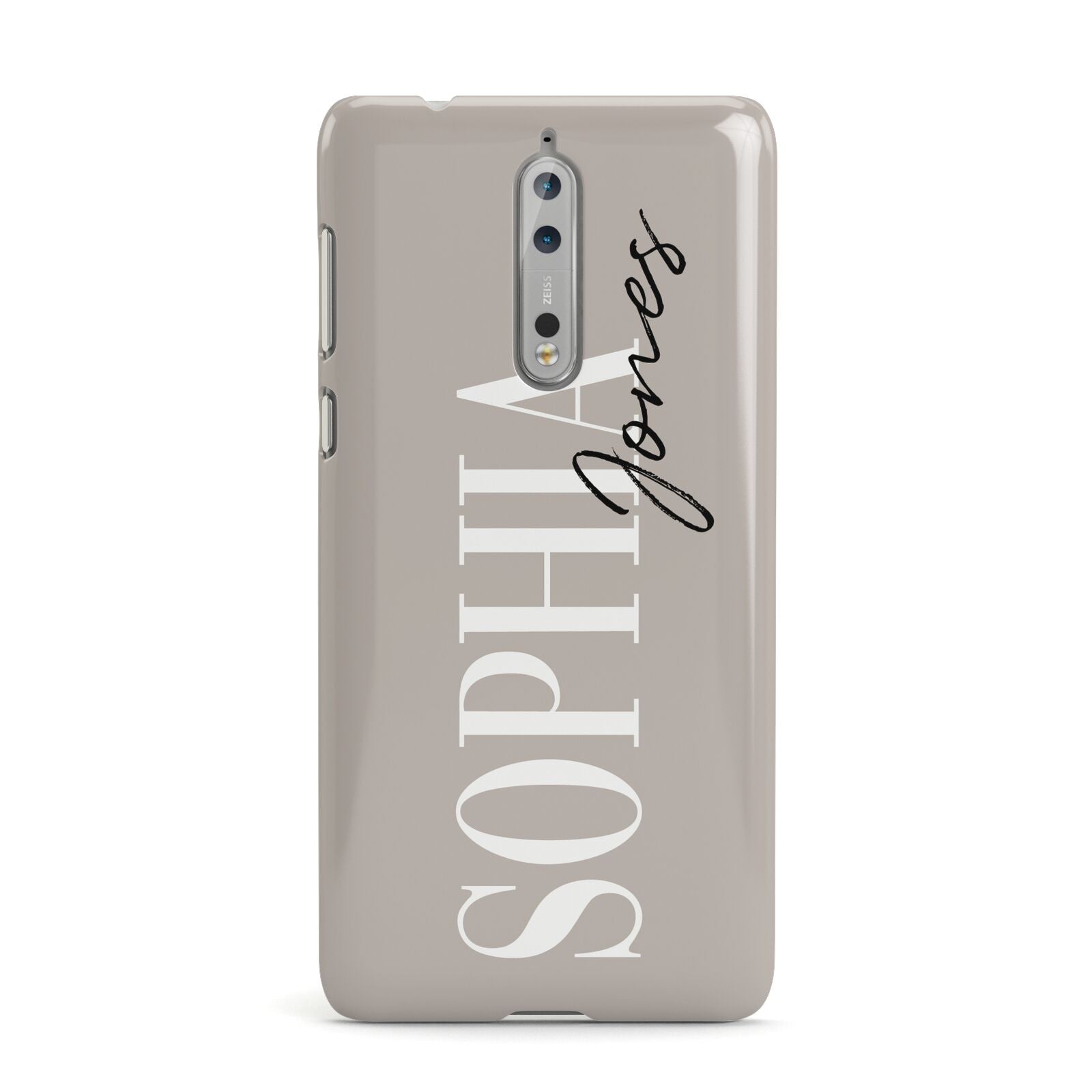 Stone Colour with Personalised Name Nokia Case