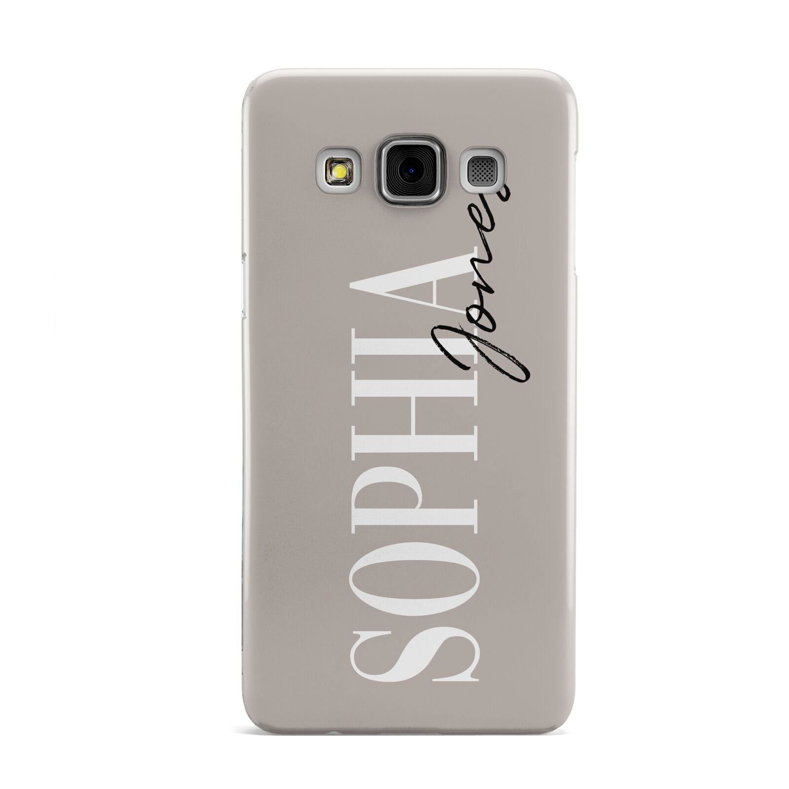 Stone Colour with Personalised Name Samsung Galaxy A3 Case