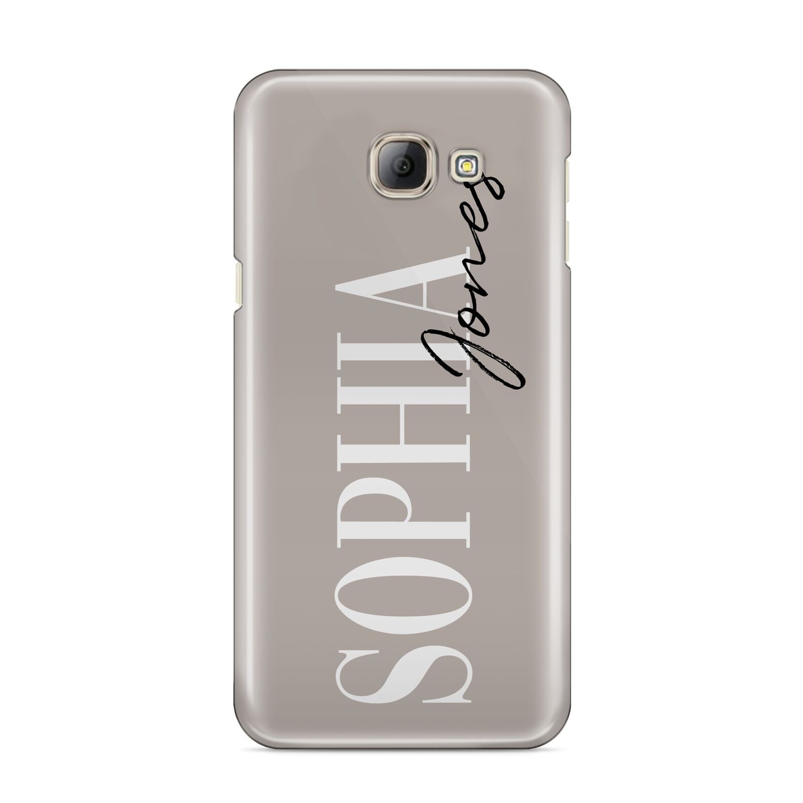 Stone Colour with Personalised Name Samsung Galaxy A8 2016 Case