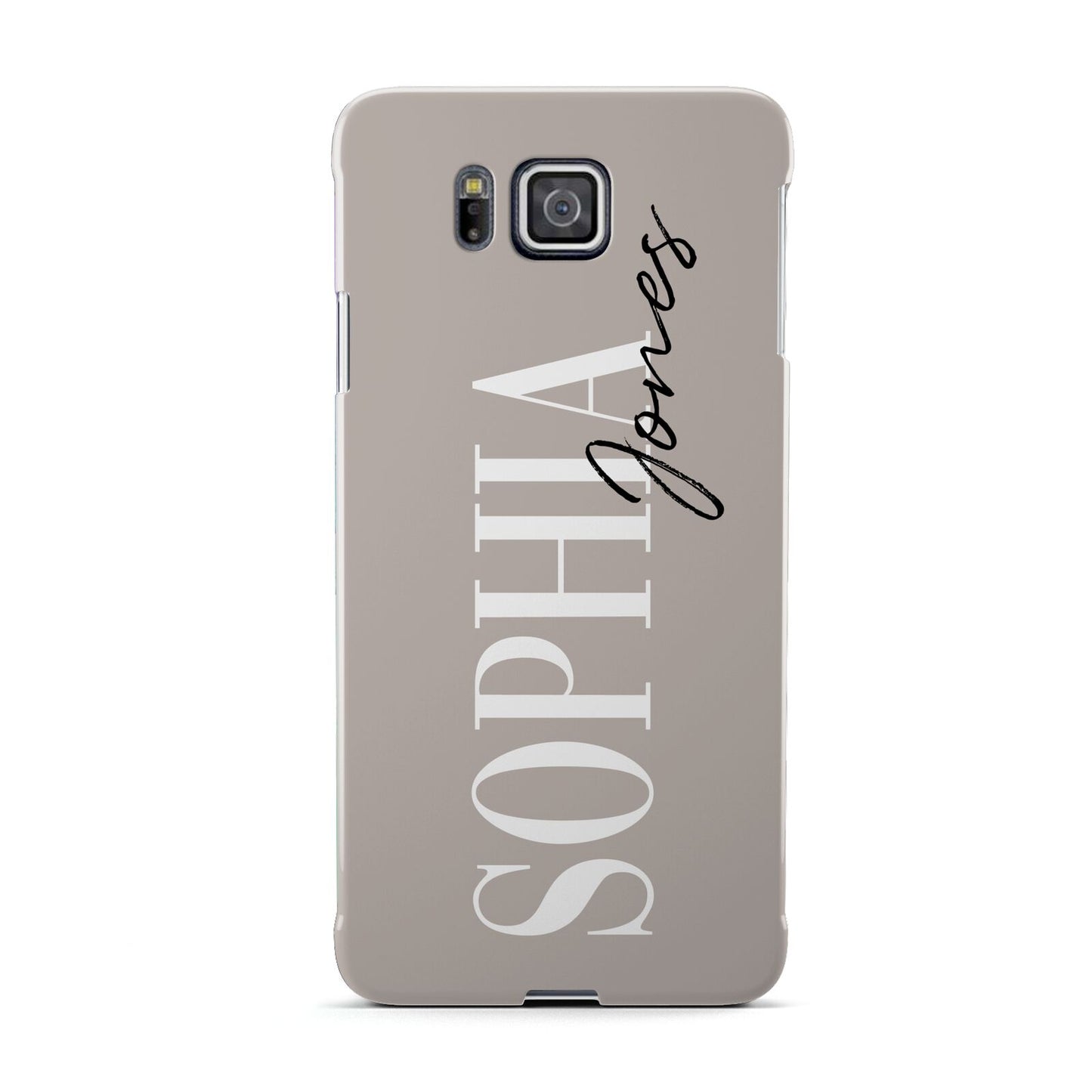 Stone Colour with Personalised Name Samsung Galaxy Alpha Case