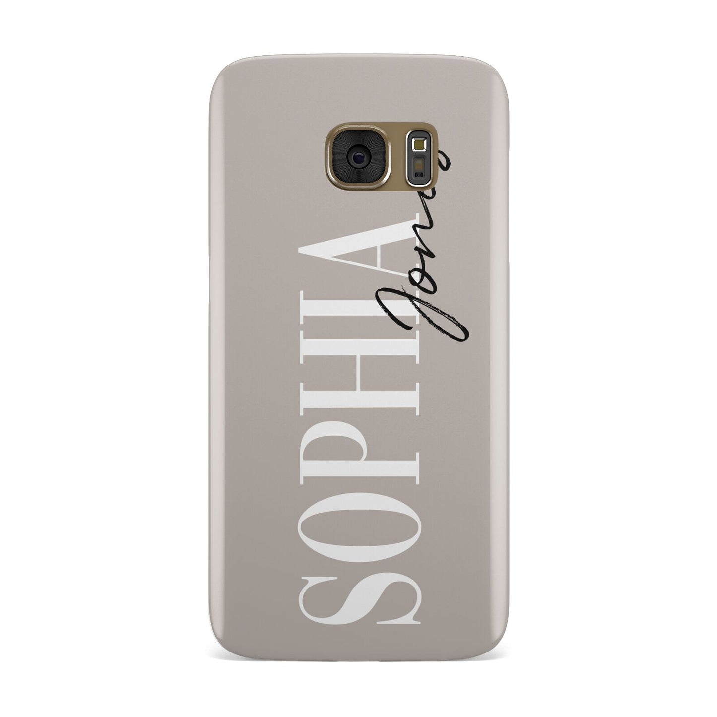 Stone Colour with Personalised Name Samsung Galaxy Case