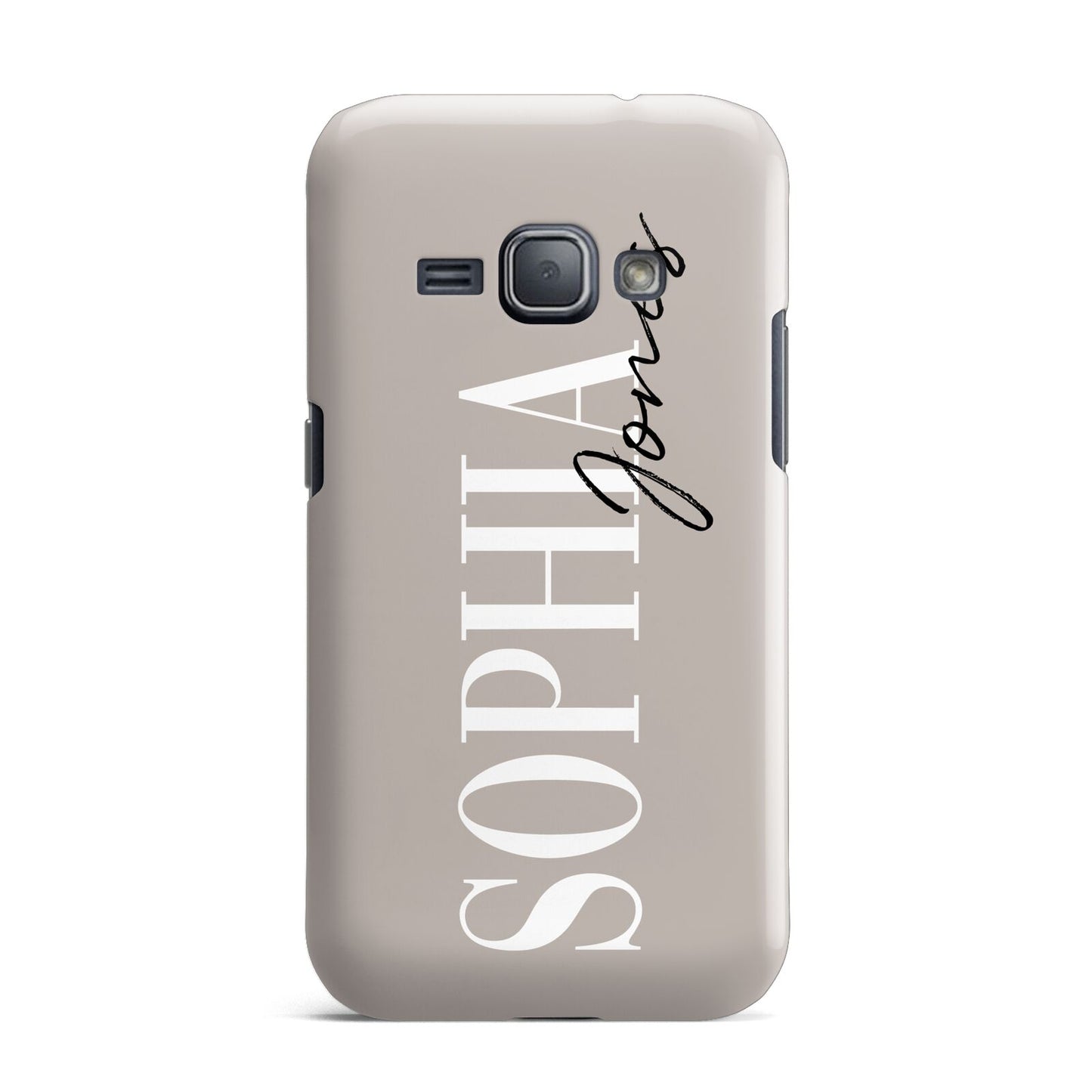 Stone Colour with Personalised Name Samsung Galaxy J1 2016 Case