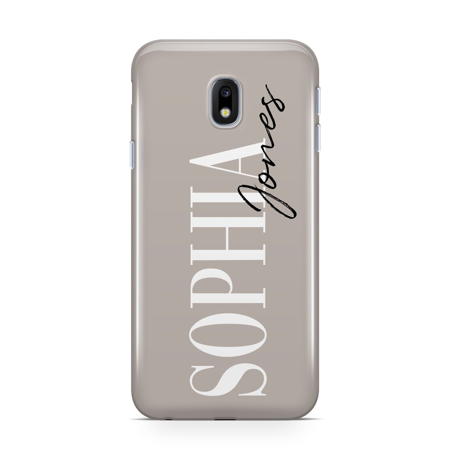 Stone Colour with Personalised Name Samsung Galaxy J3 2017 Case