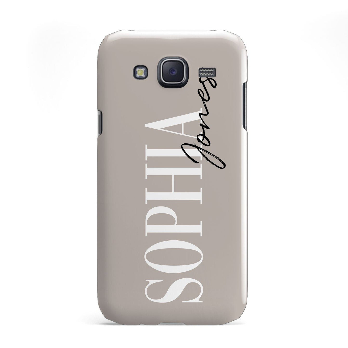 Stone Colour with Personalised Name Samsung Galaxy J5 Case