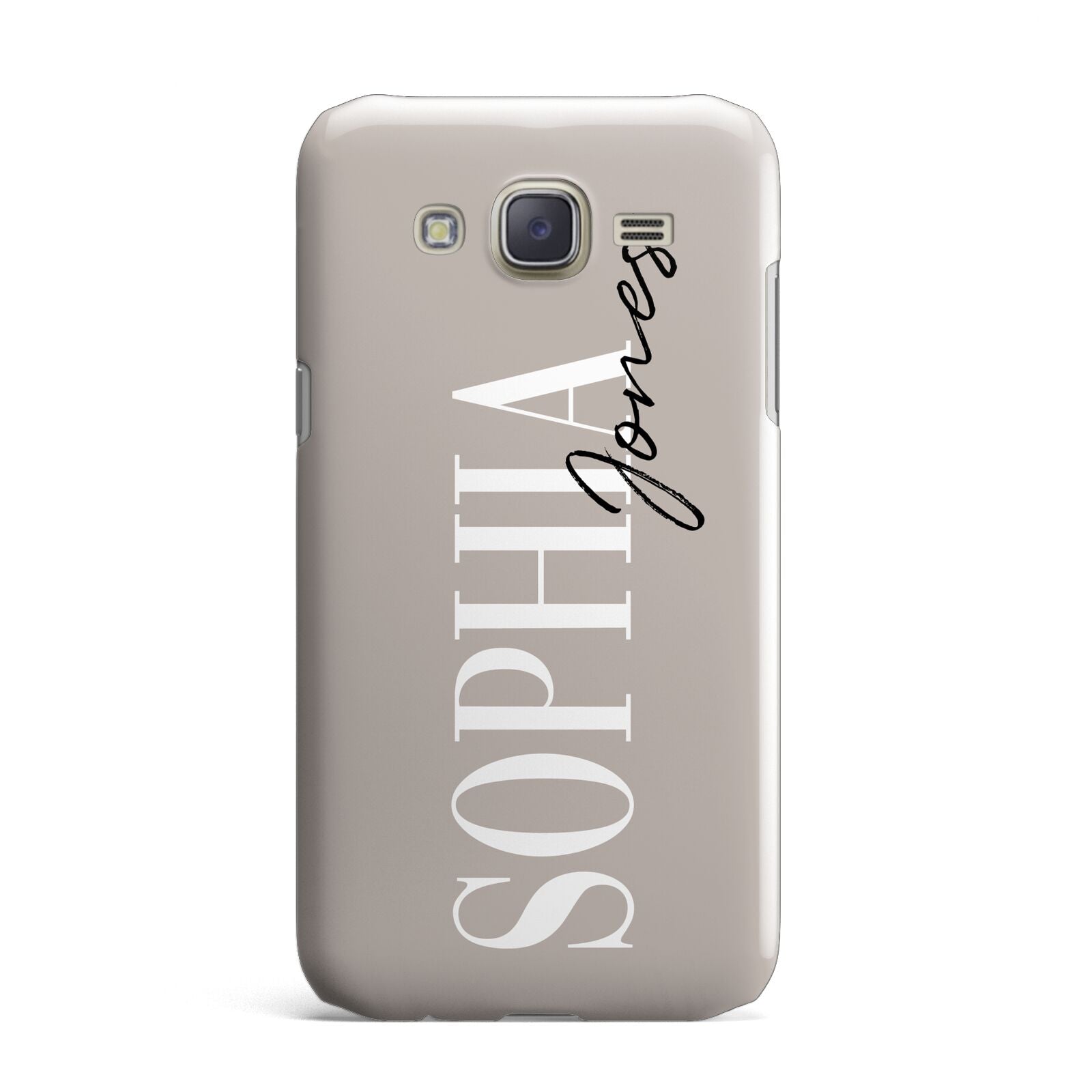 Stone Colour with Personalised Name Samsung Galaxy J7 Case