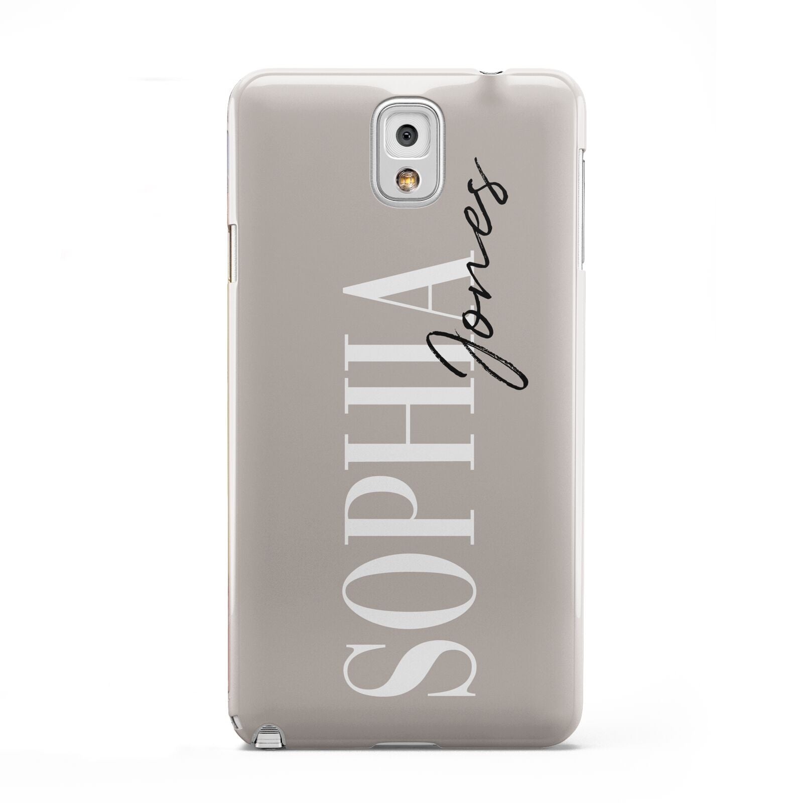 Stone Colour with Personalised Name Samsung Galaxy Note 3 Case