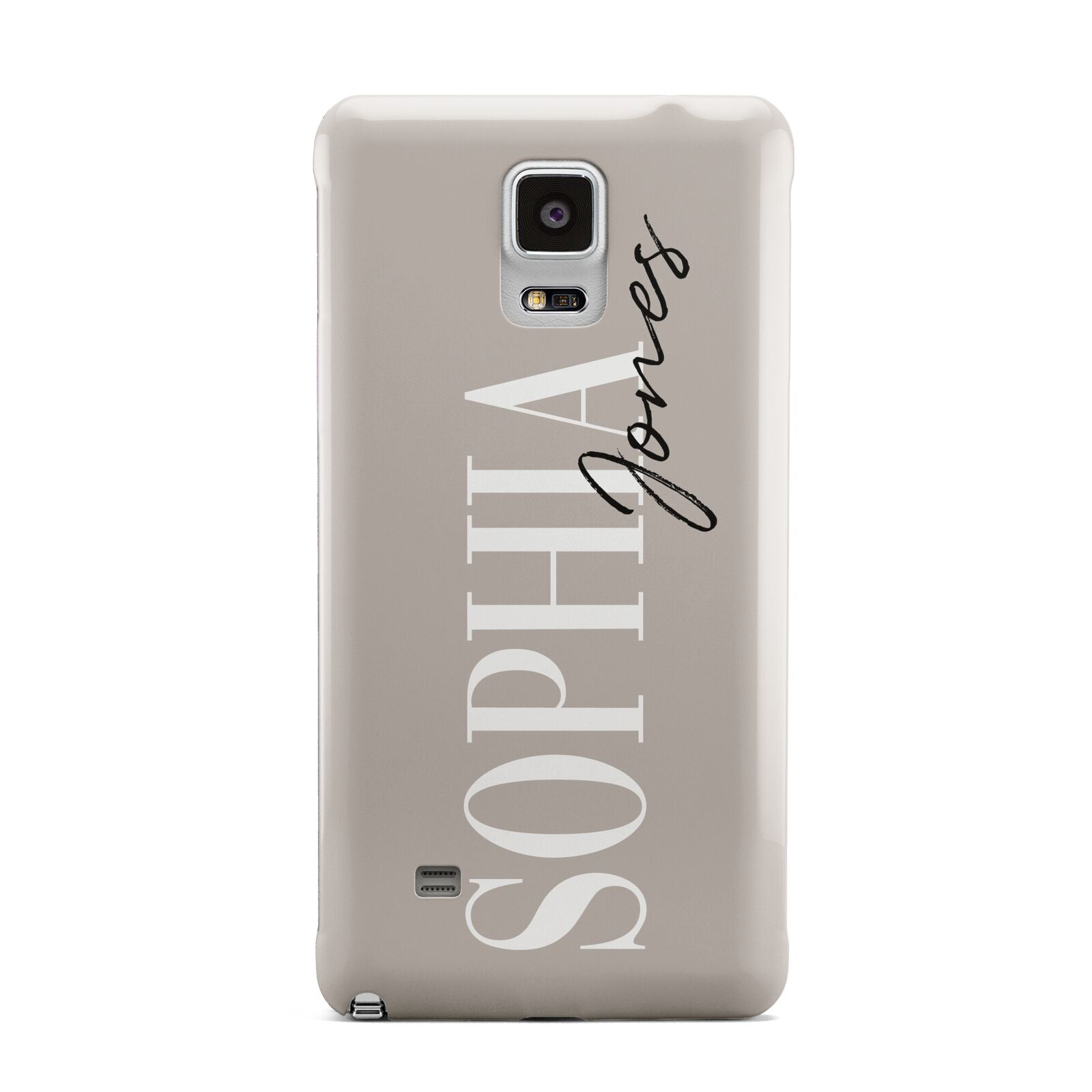 Stone Colour with Personalised Name Samsung Galaxy Note 4 Case