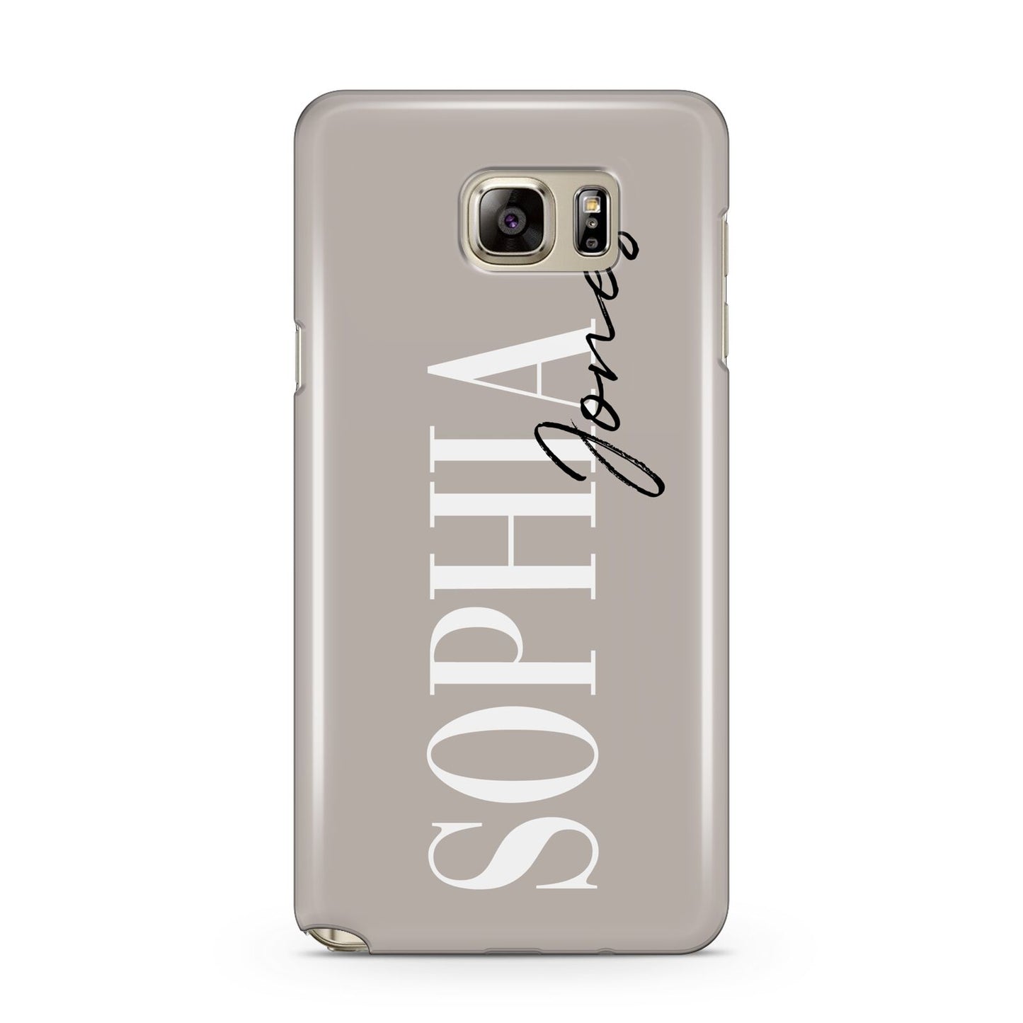 Stone Colour with Personalised Name Samsung Galaxy Note 5 Case