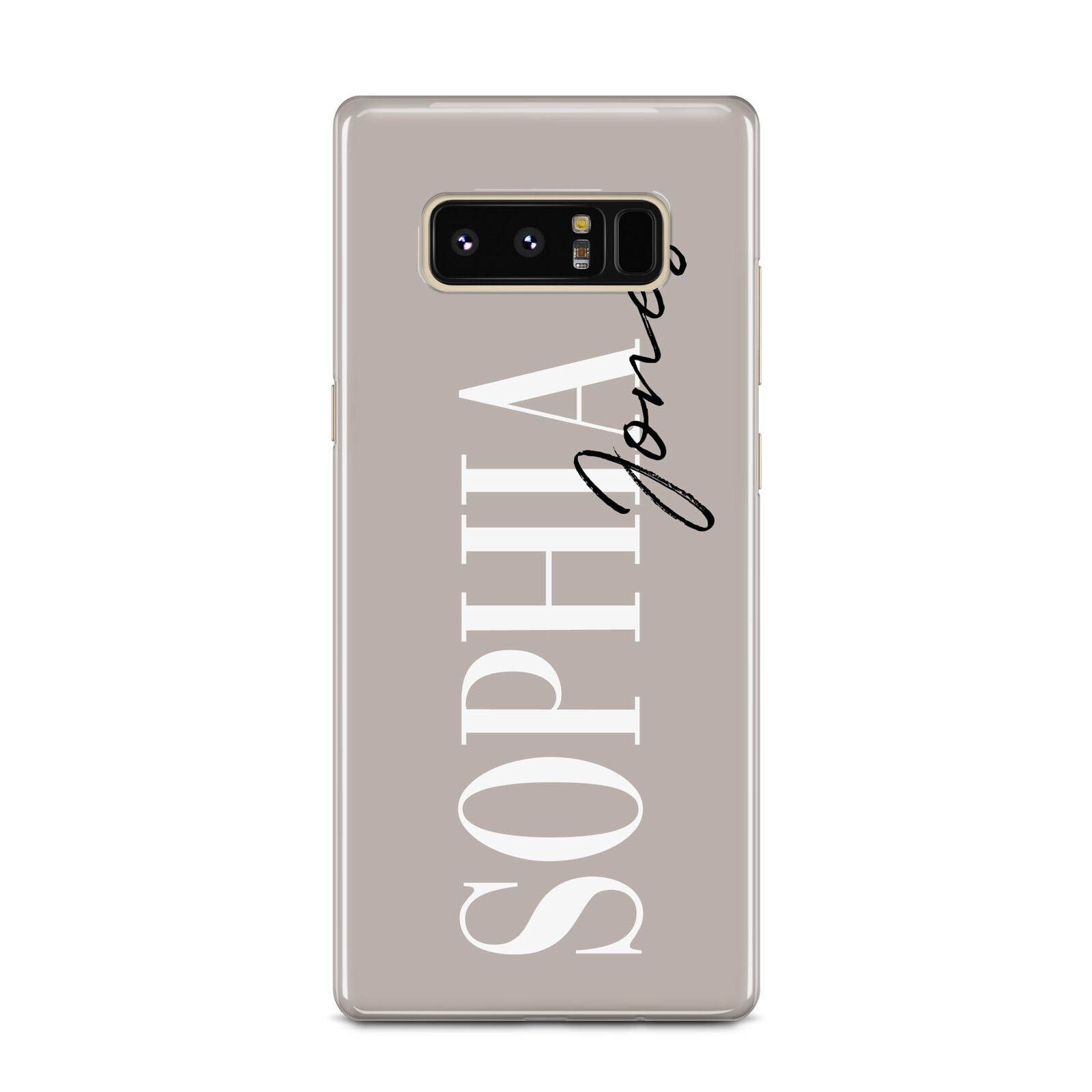 Stone Colour with Personalised Name Samsung Galaxy Note 8 Case