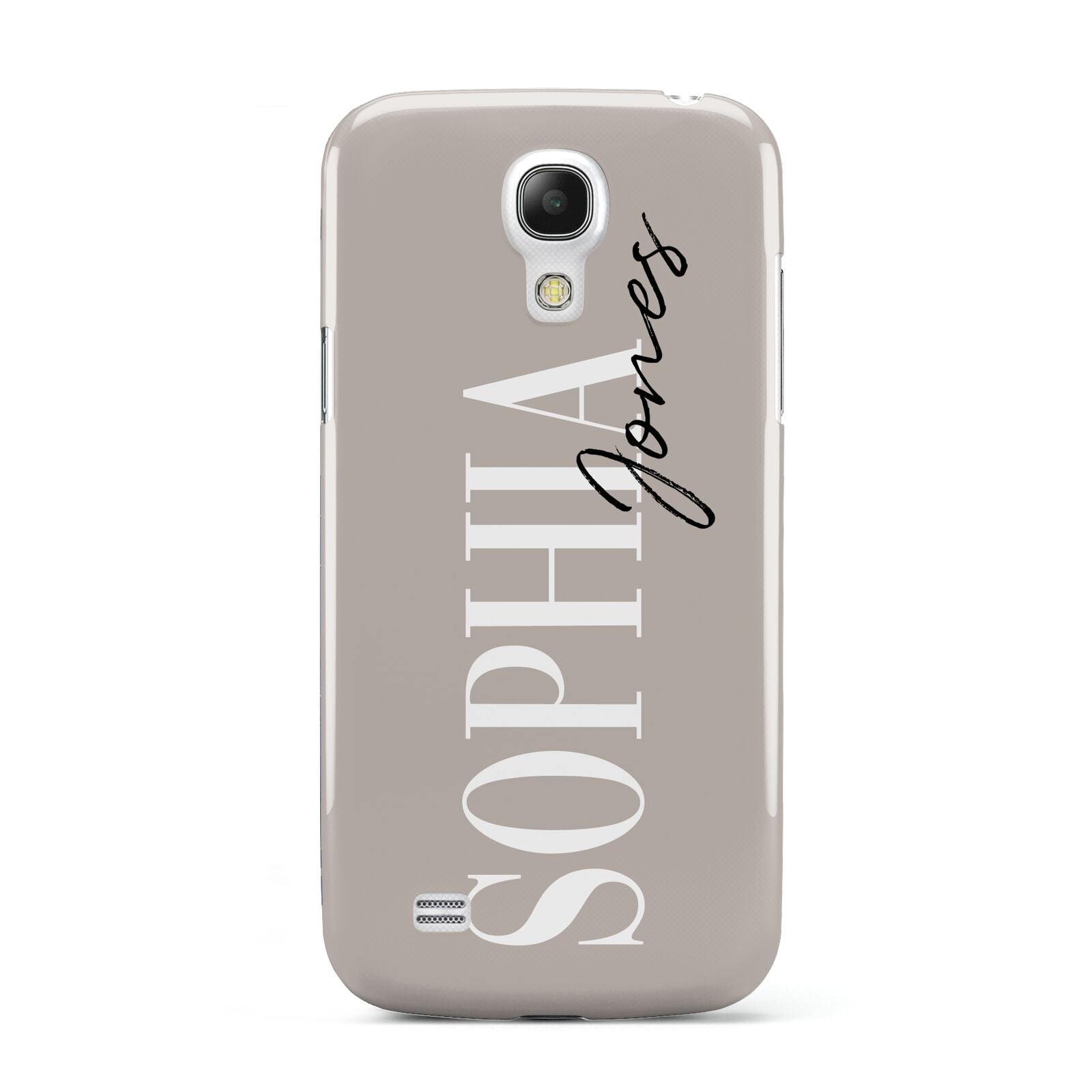 Stone Colour with Personalised Name Samsung Galaxy S4 Mini Case