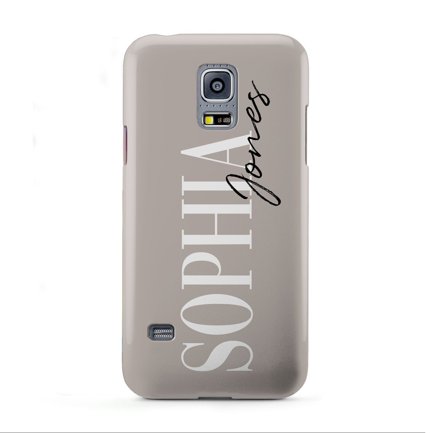 Stone Colour with Personalised Name Samsung Galaxy S5 Mini Case