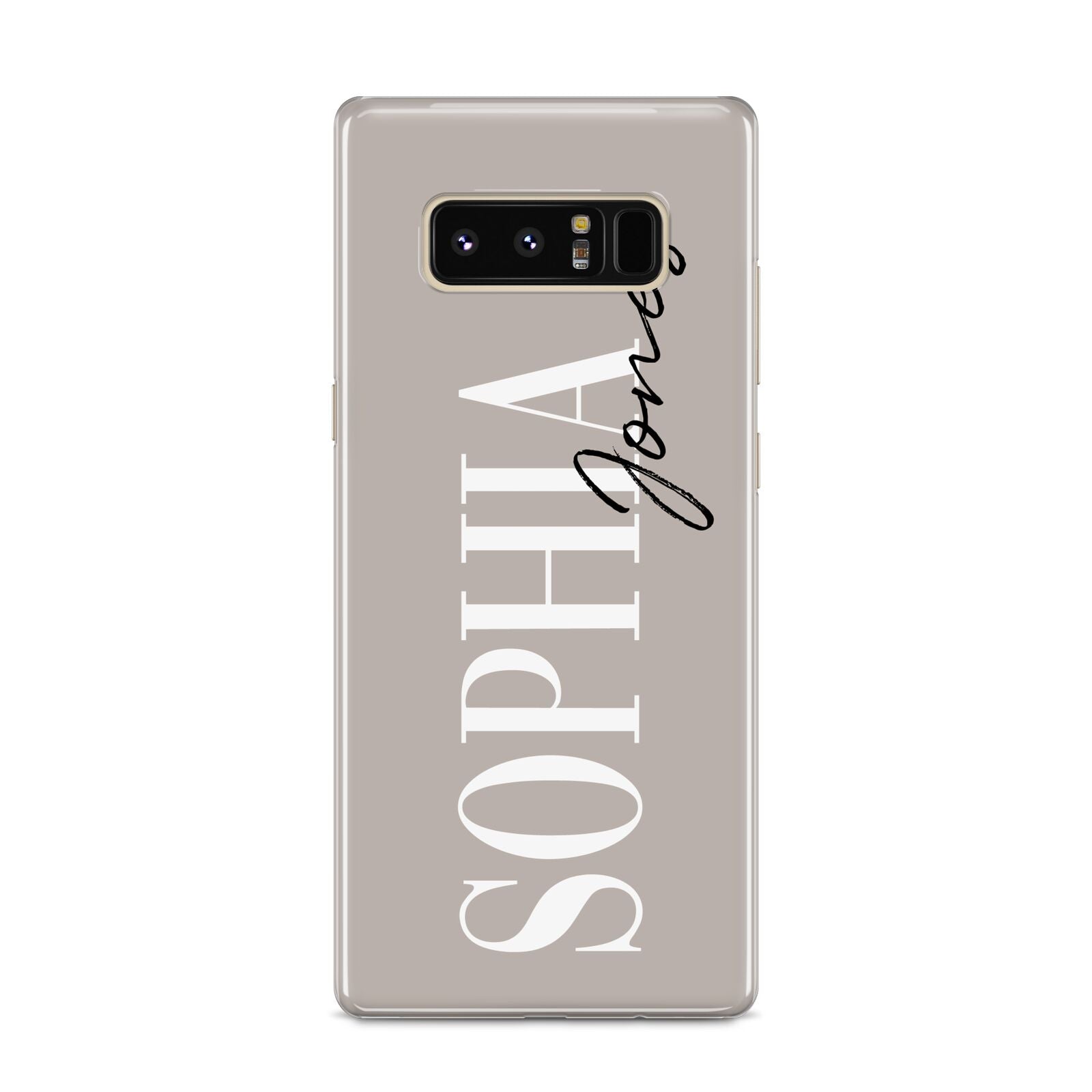 Stone Colour with Personalised Name Samsung Galaxy S8 Case