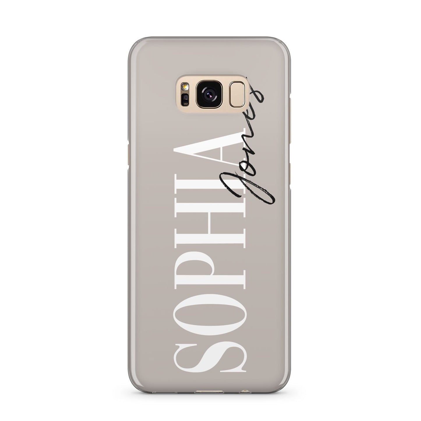 Stone Colour with Personalised Name Samsung Galaxy S8 Plus Case