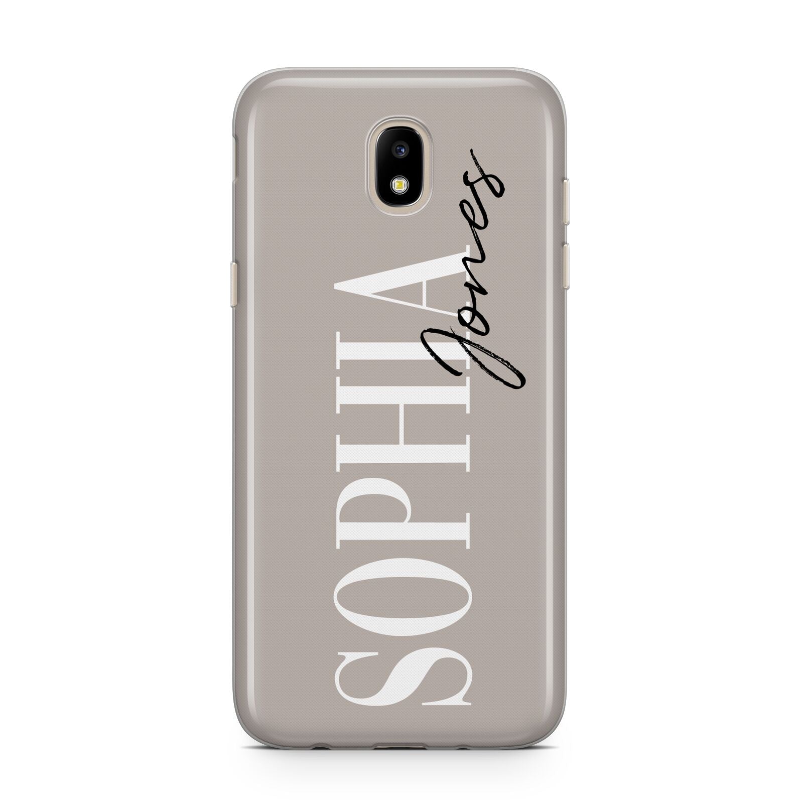 Stone Colour with Personalised Name Samsung J5 2017 Case