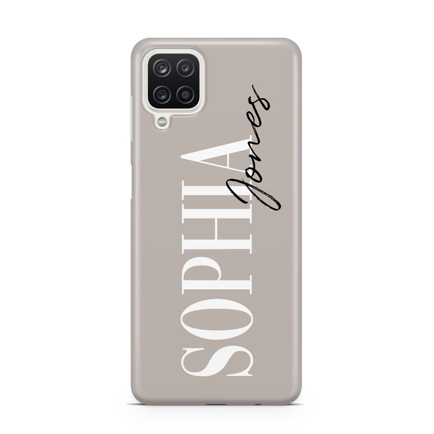 Stone Colour with Personalised Name Samsung M12 Case