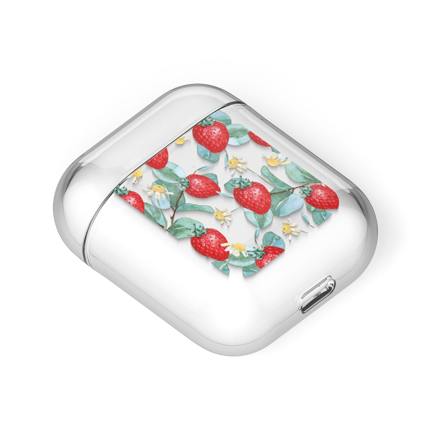 Strawberry Plant AirPods Case Laid Flat