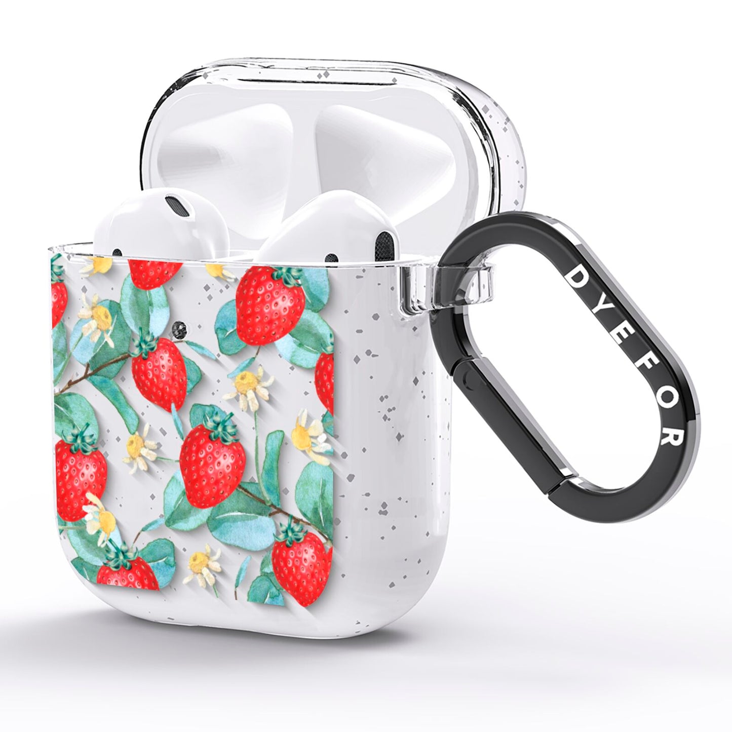 Strawberry Plant AirPods Glitter Case Side Image