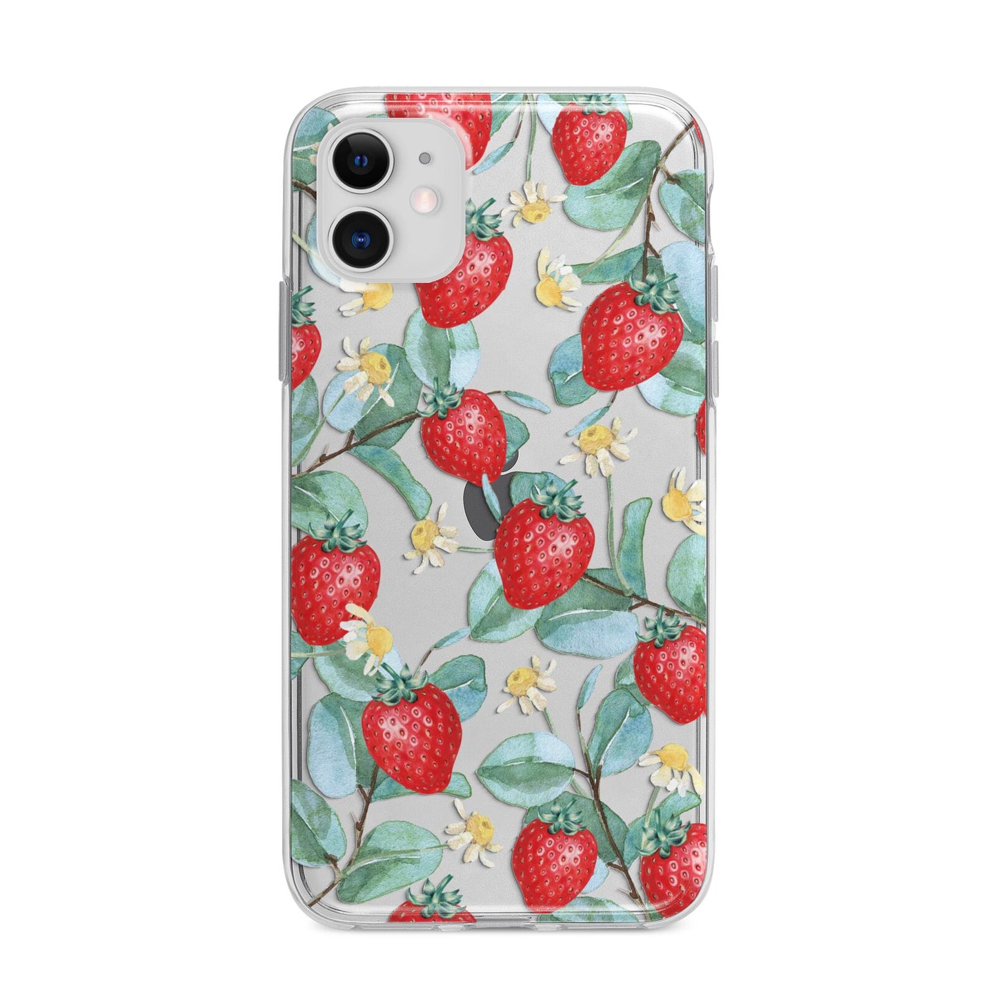 Strawberry Plant Apple iPhone 11 in White with Bumper Case