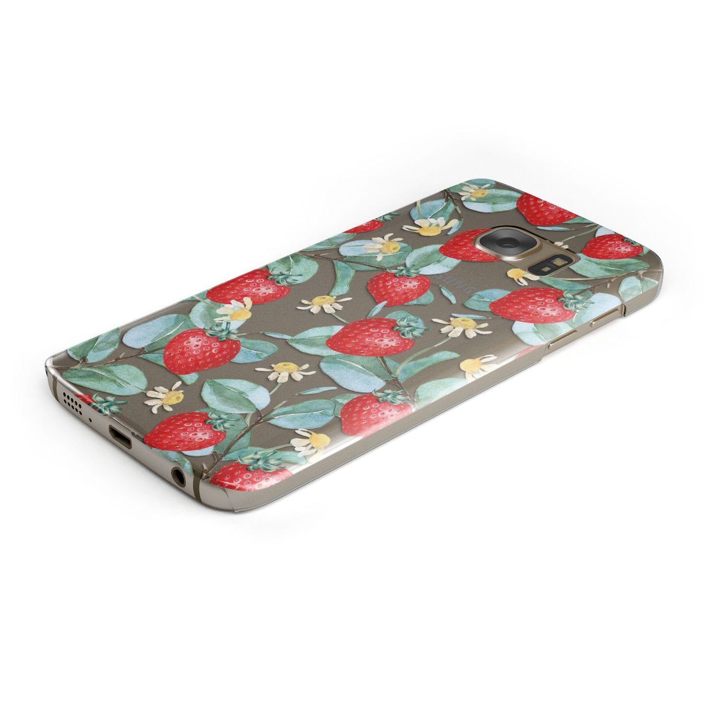 Strawberry Plant Protective Samsung Galaxy Case Angled Image