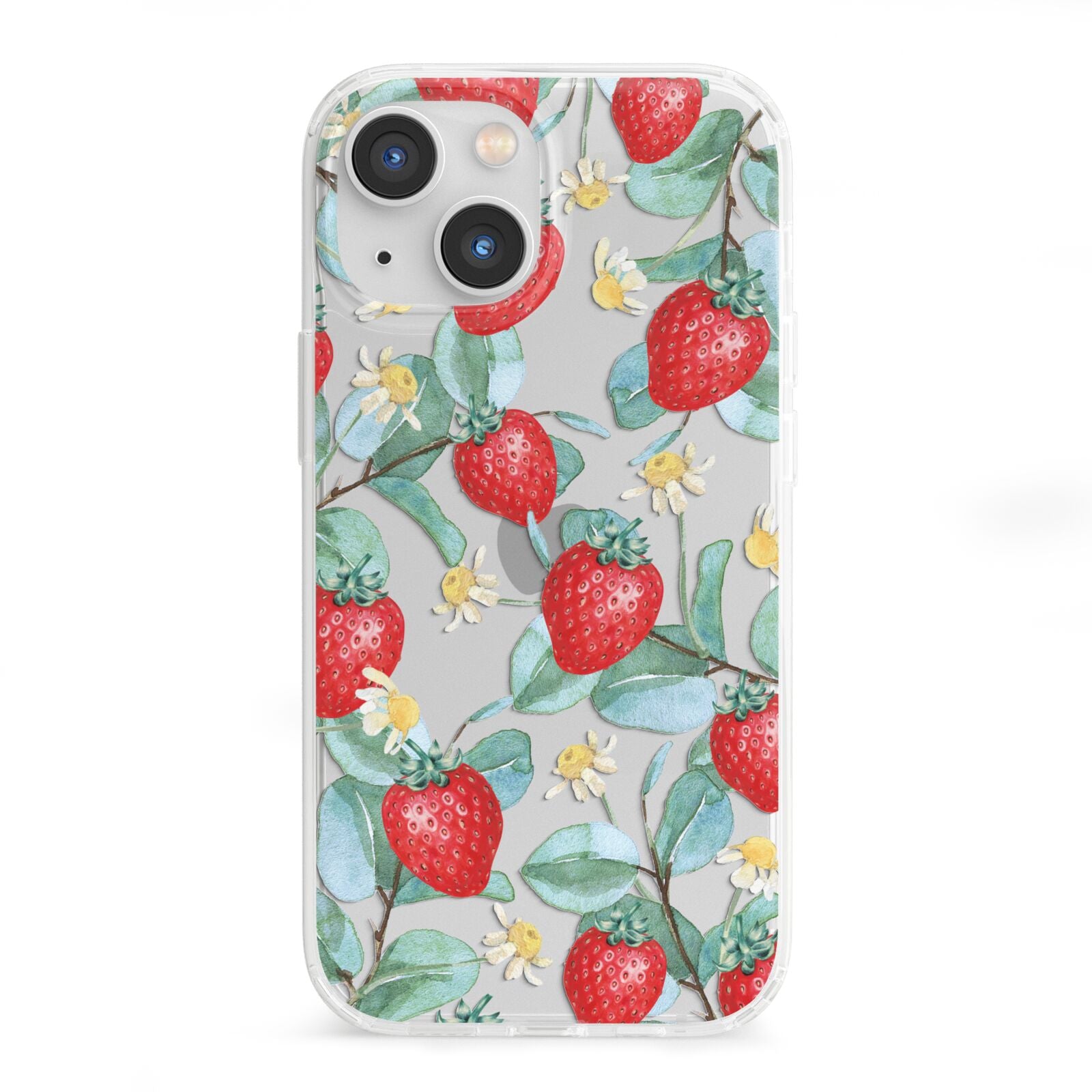 Strawberry Plant iPhone 13 Mini Clear Bumper Case