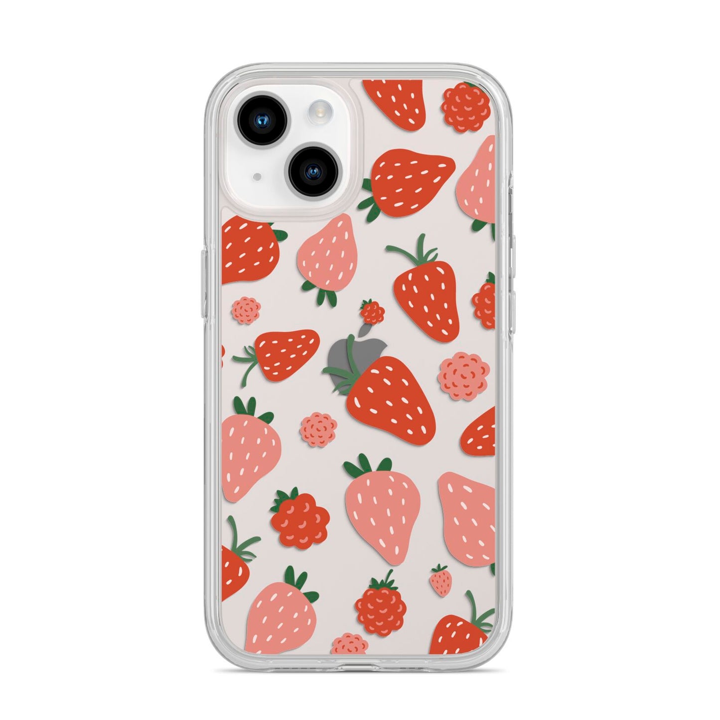 Strawberry iPhone 14 Clear Tough Case Starlight