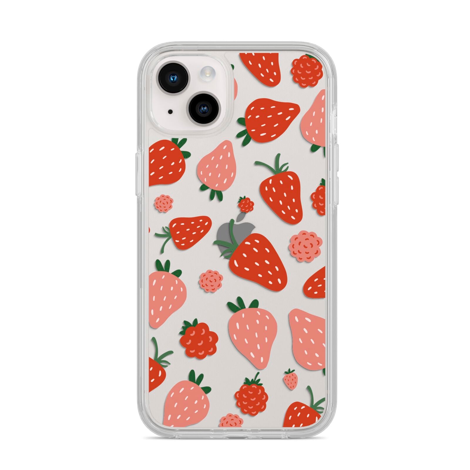 Strawberry iPhone 14 Plus Clear Tough Case Starlight