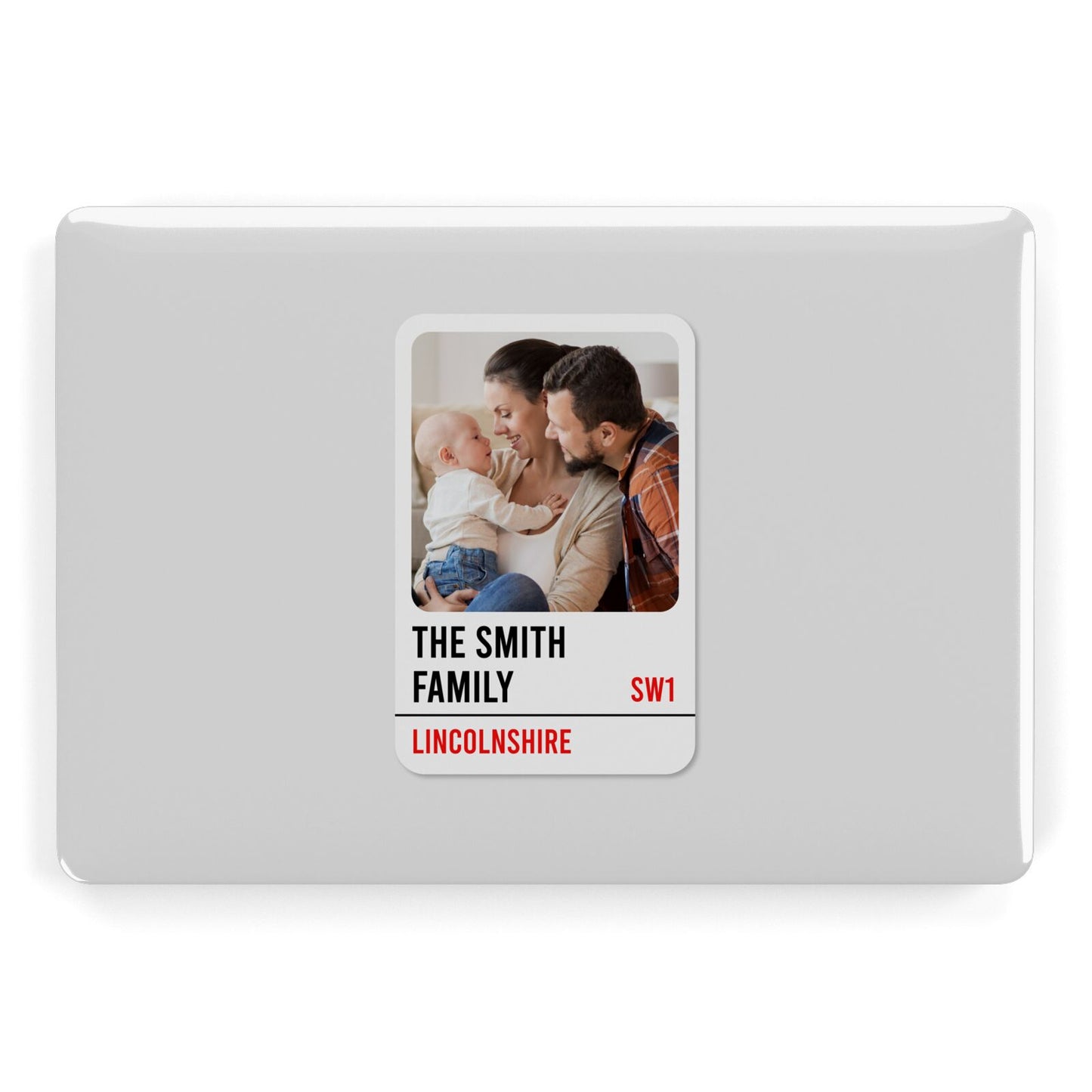 Street Sign Family Photo Upload Apple MacBook Case