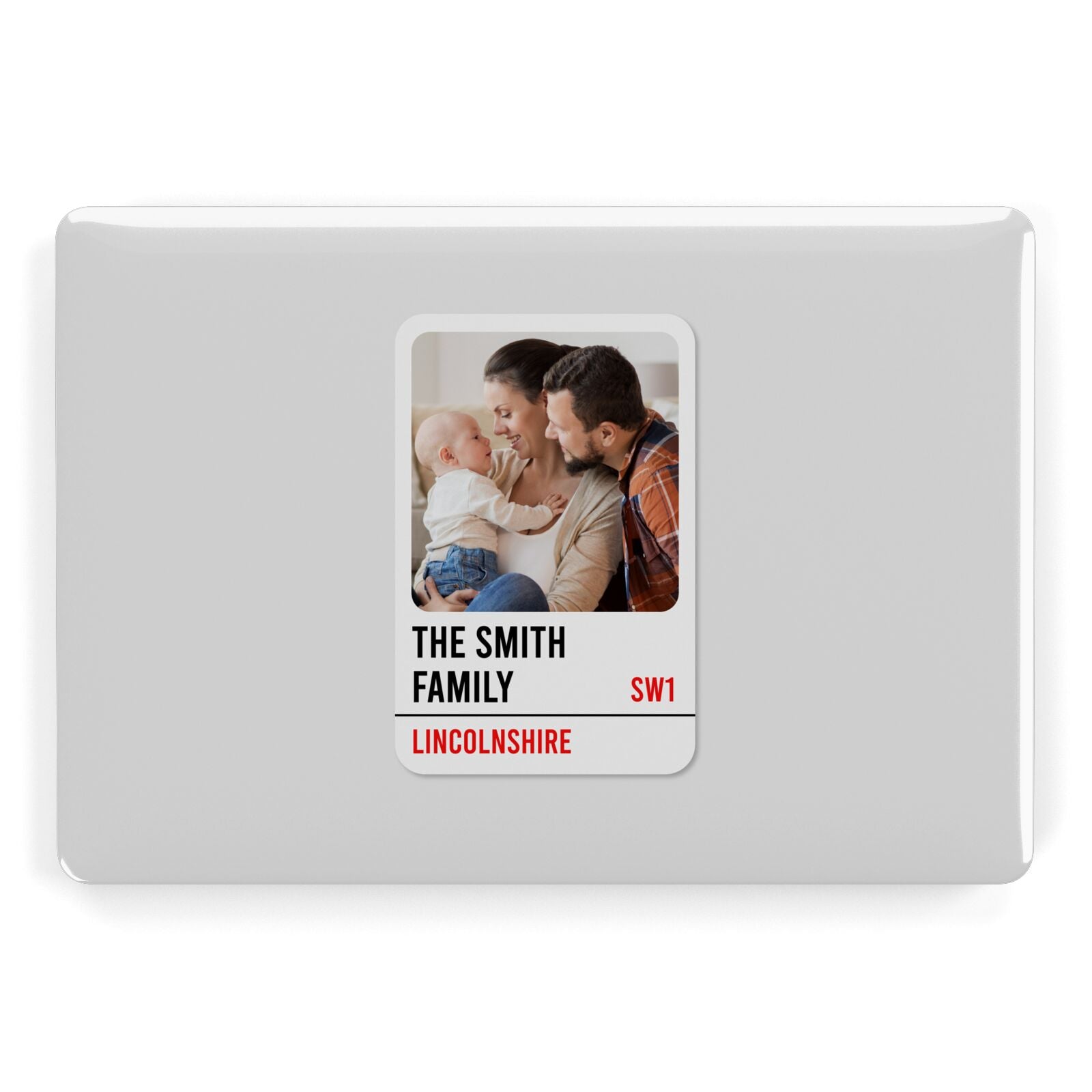 Street Sign Family Photo Upload Apple MacBook Case