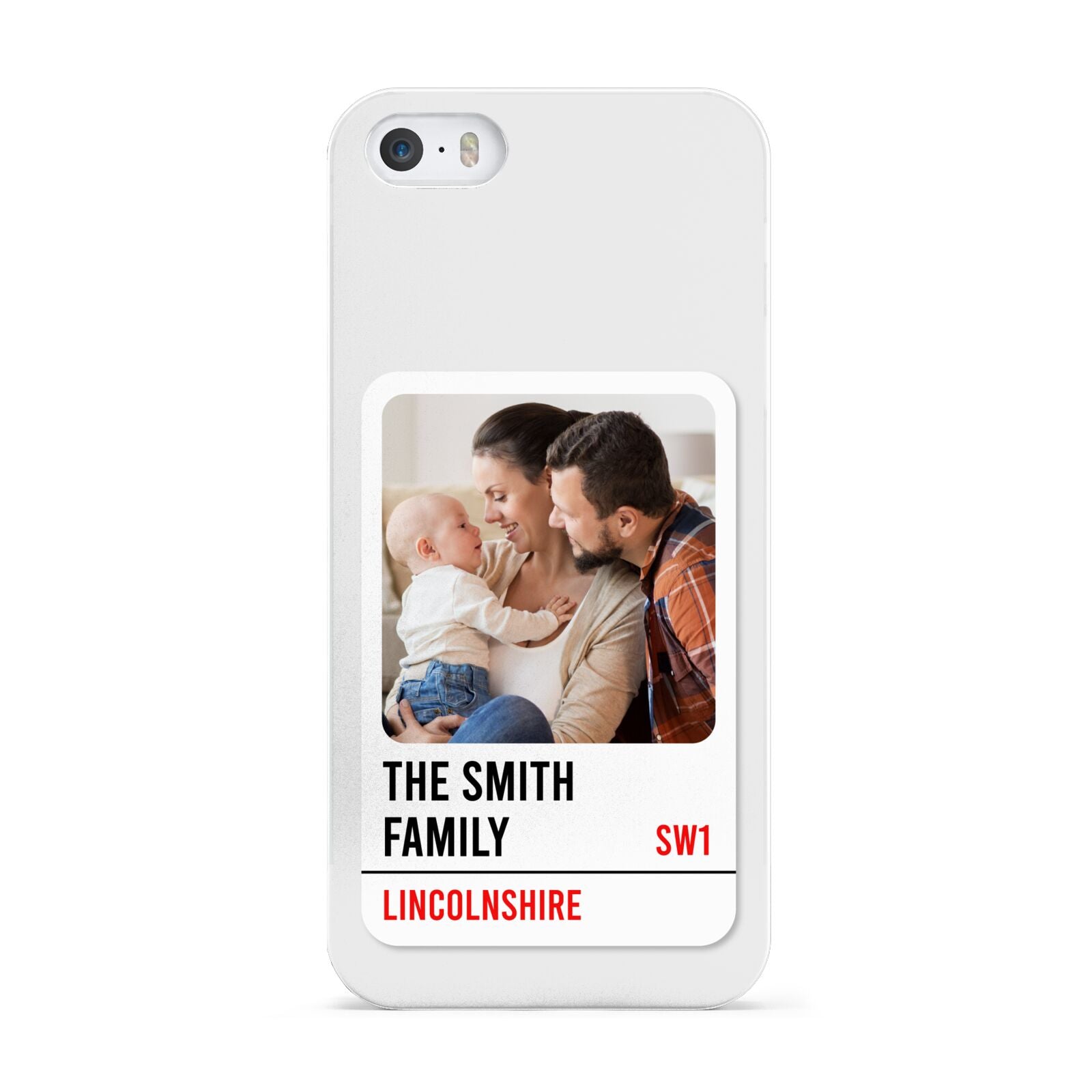 Street Sign Family Photo Upload Apple iPhone 5 Case