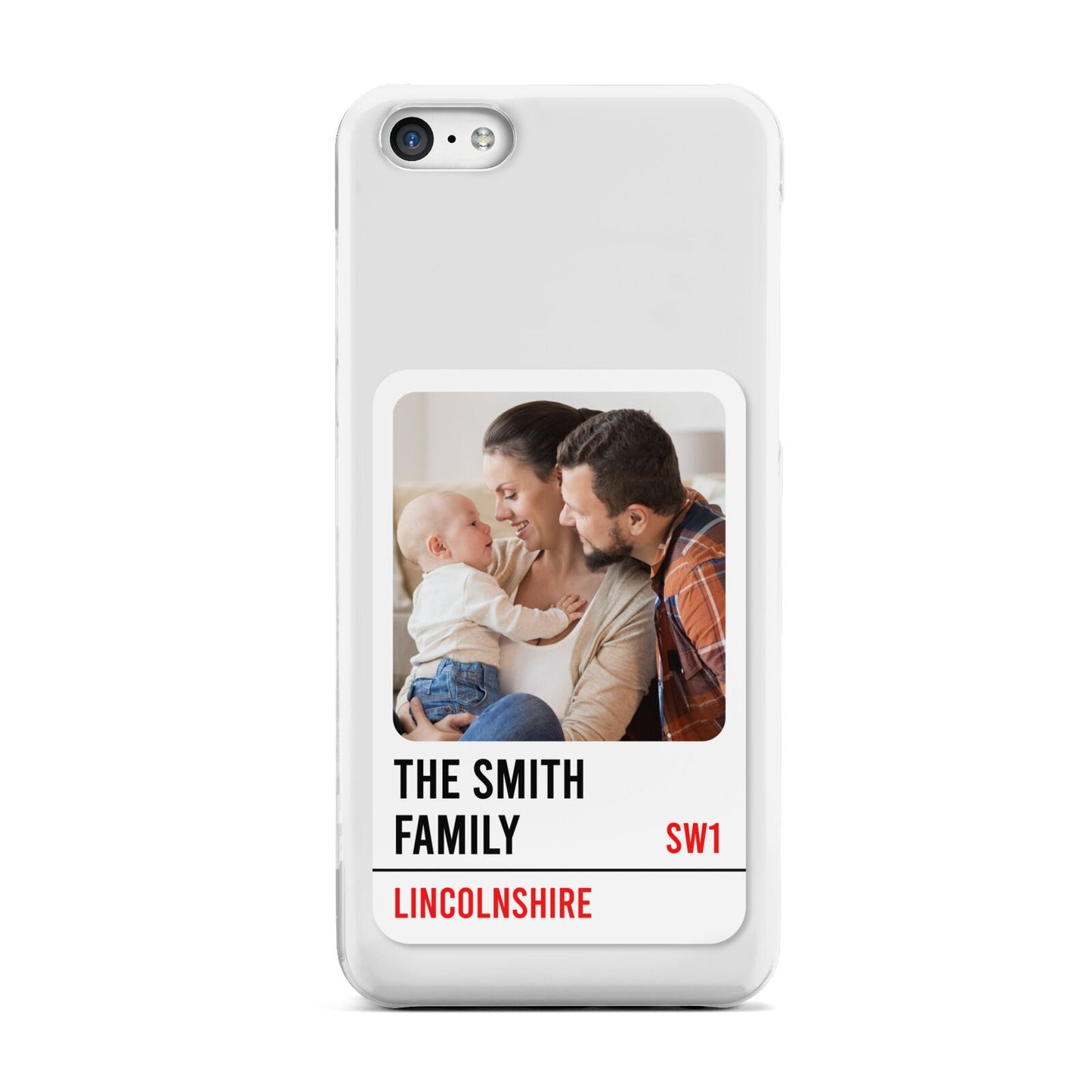 Street Sign Family Photo Upload Apple iPhone 5c Case