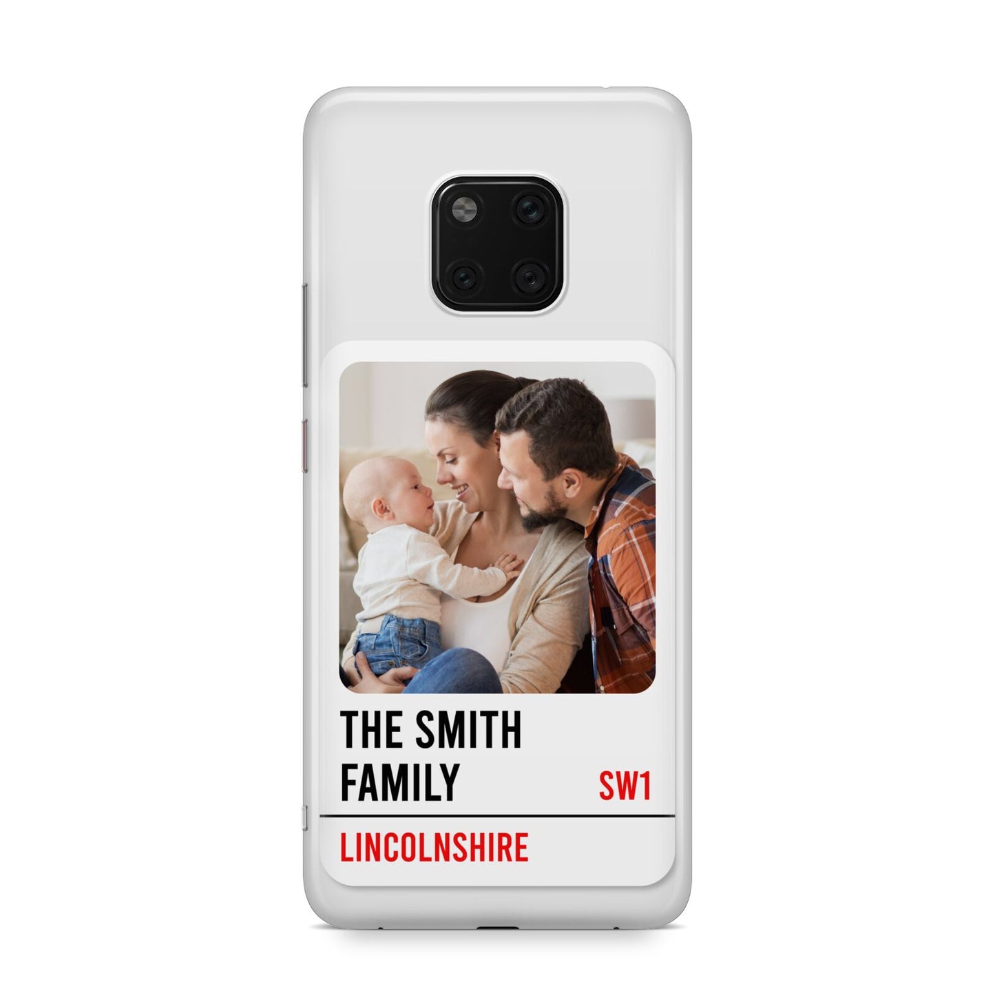 Street Sign Family Photo Upload Huawei Mate 20 Pro Phone Case