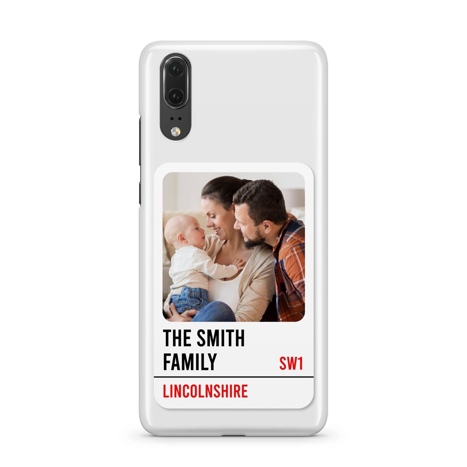 Street Sign Family Photo Upload Huawei P20 Phone Case