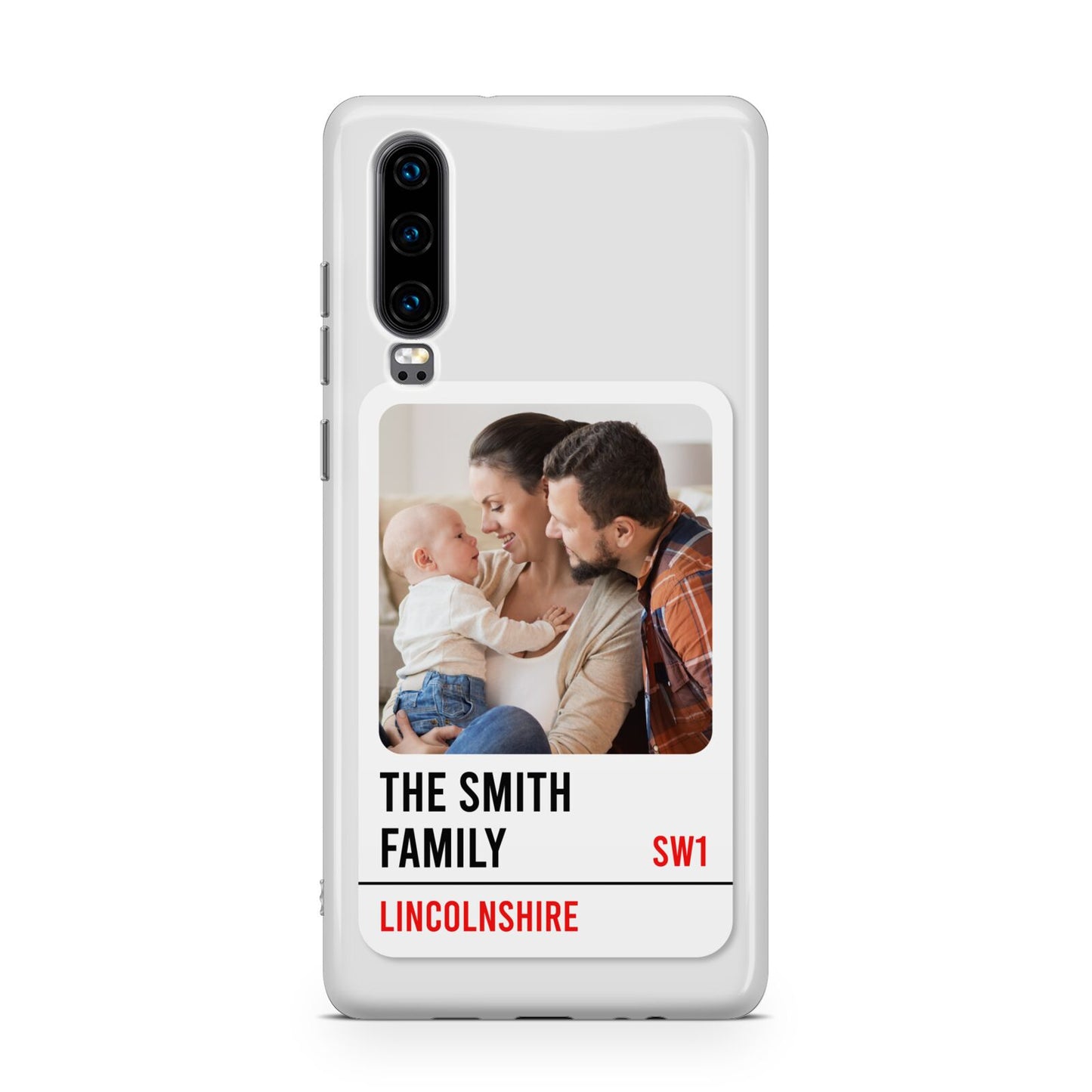 Street Sign Family Photo Upload Huawei P30 Phone Case