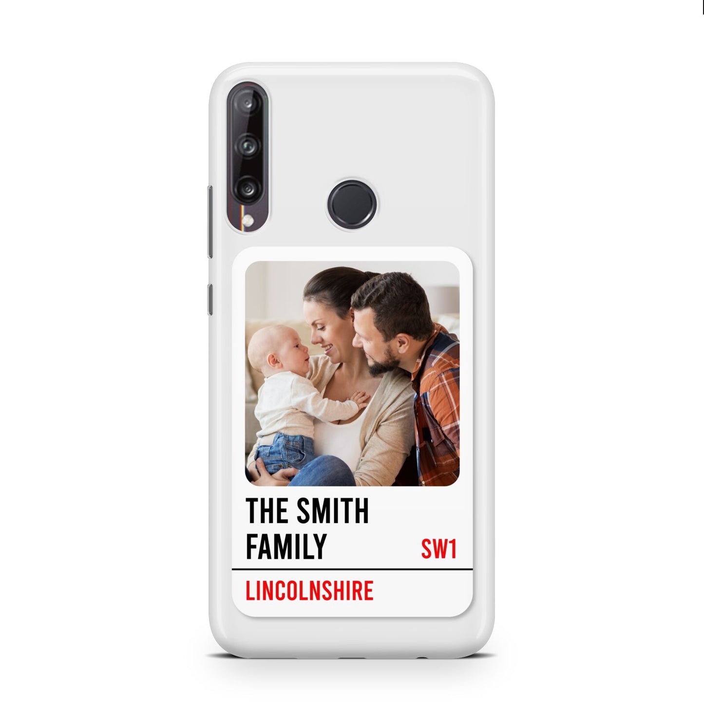 Street Sign Family Photo Upload Huawei P40 Lite E Phone Case